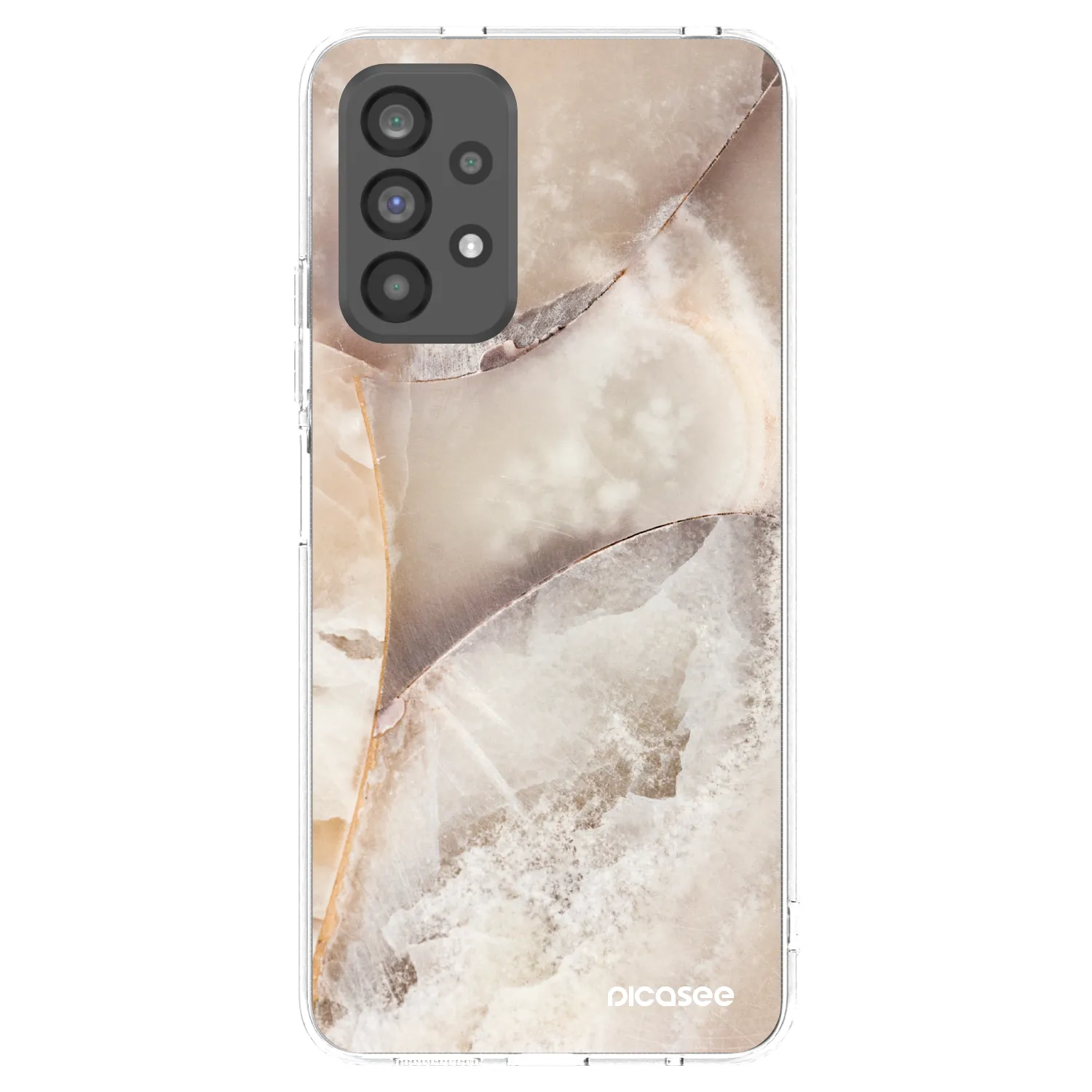 Picasee διαφανής θήκη σιλικόνης Samsung Galaxy A73 5G - Cream marble