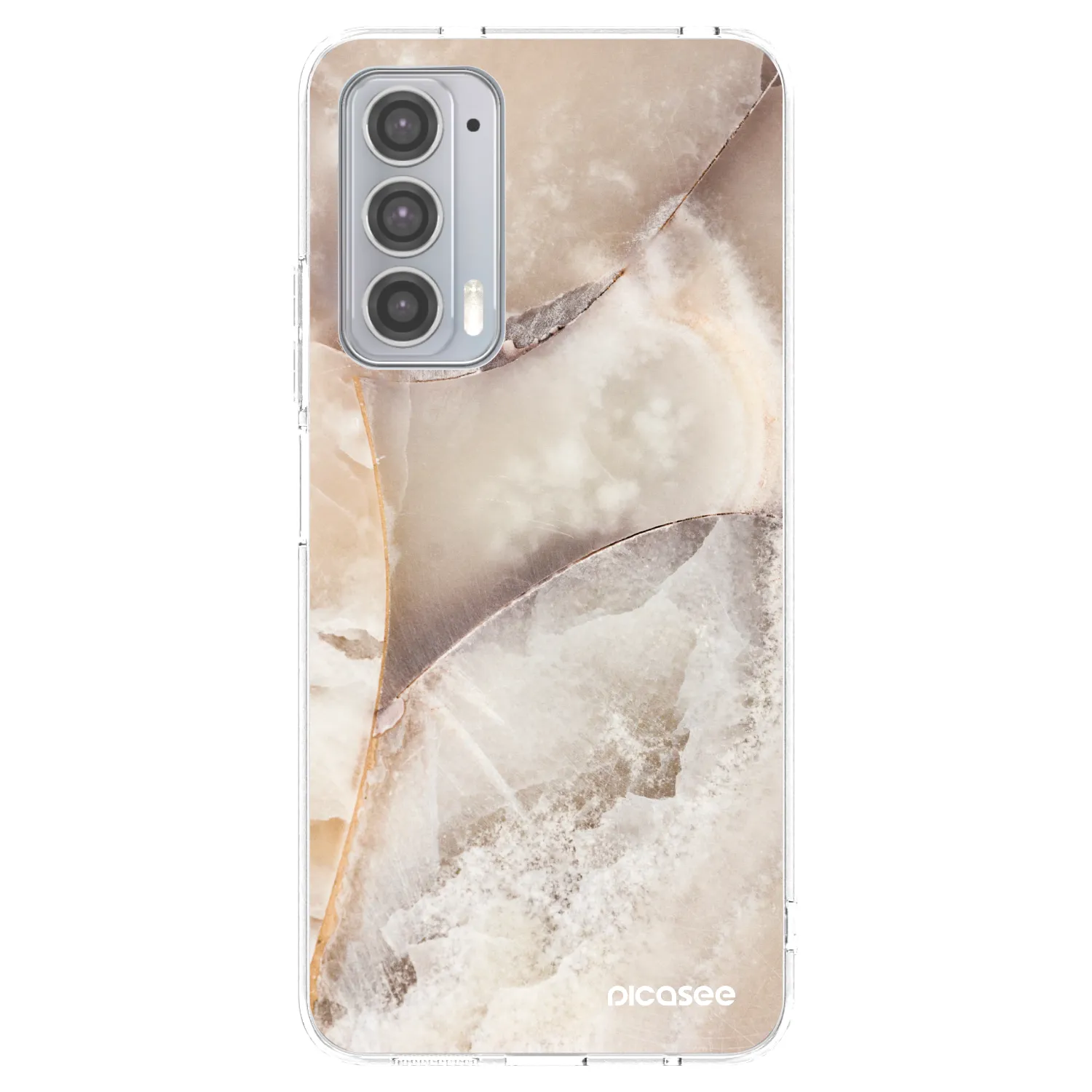 Picasee διαφανής θήκη σιλικόνης Motorola Edge 20 - Cream marble