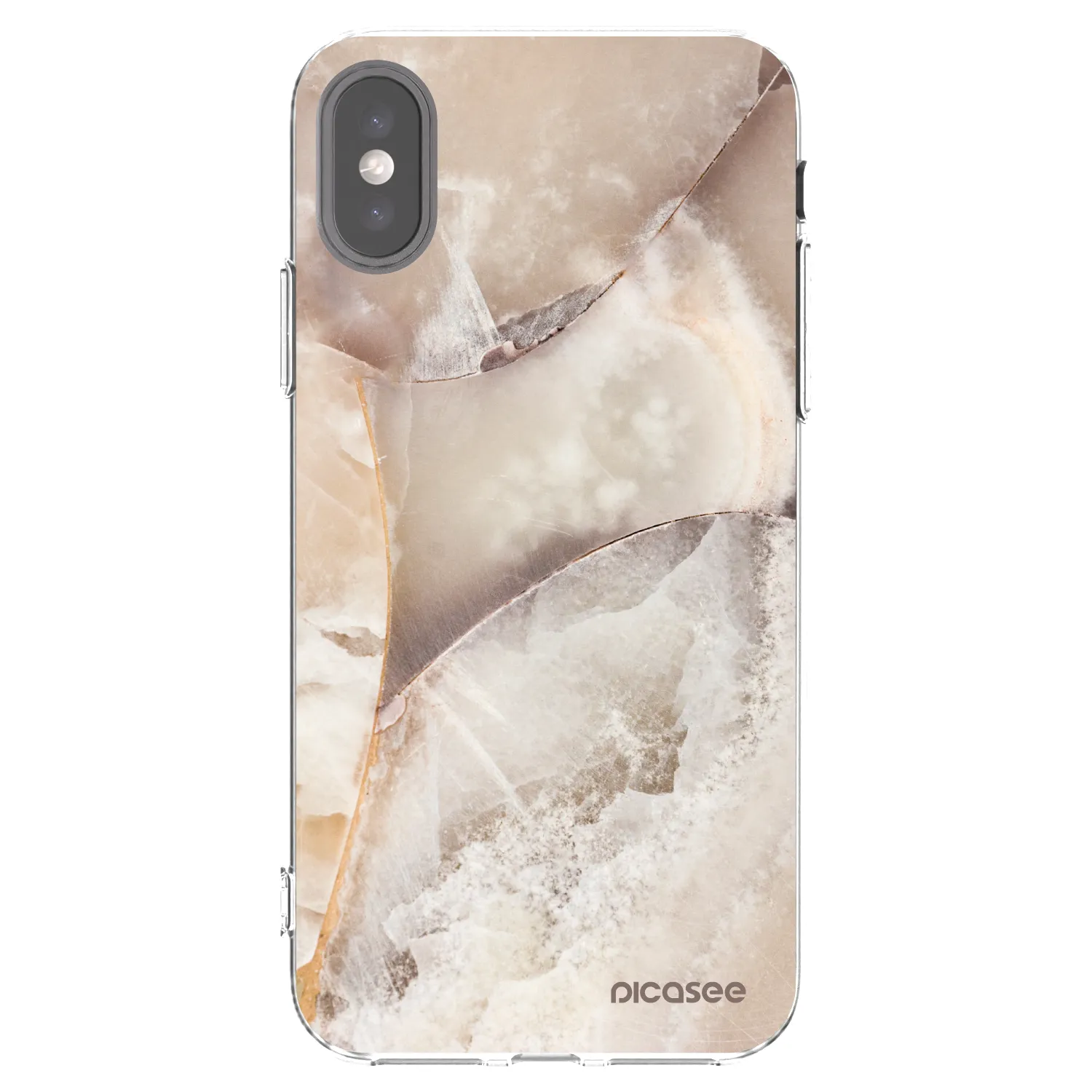 Picasee διαφανής θήκη σιλικόνης Apple iPhone X/XS - Cream marble