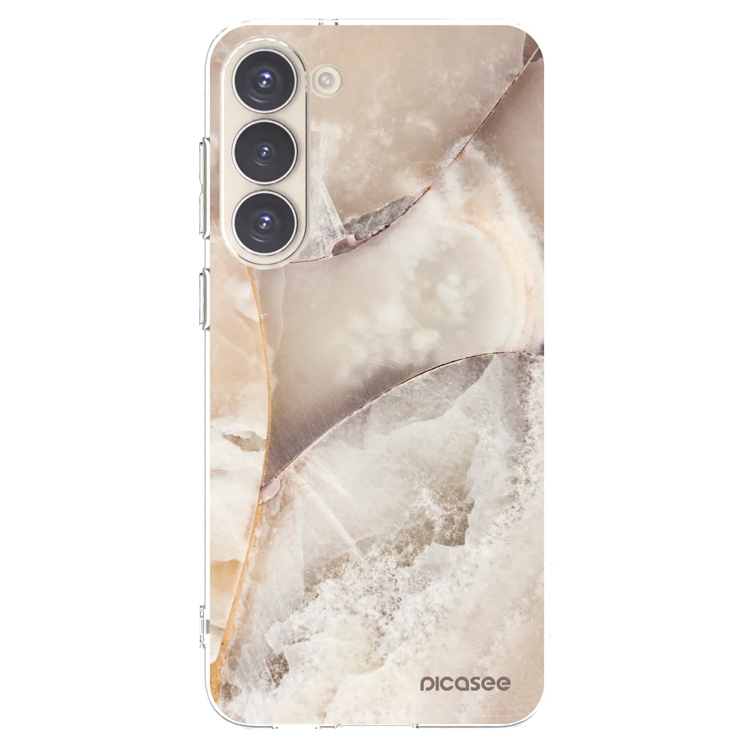 Picasee διαφανής θήκη σιλικόνης Samsung Galaxy S23+ 5G - Cream marble