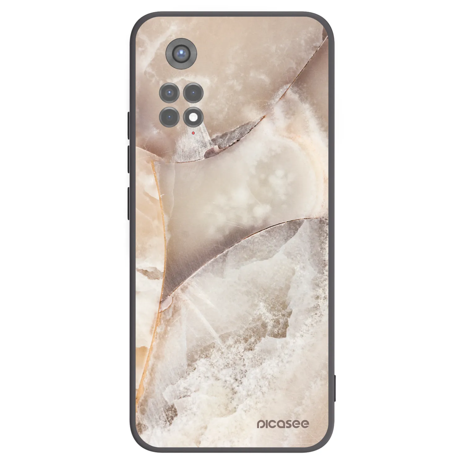 Picasee Μαύρη θήκη σιλικόνης για Xiaomi Redmi Note 11S 5G - Cream marble