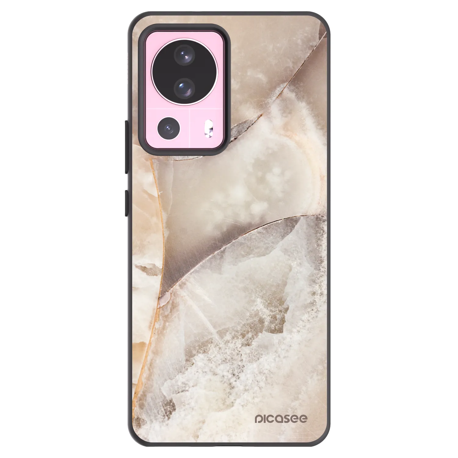 Picasee Μαύρη θήκη σιλικόνης για Xiaomi 13 Lite - Cream marble