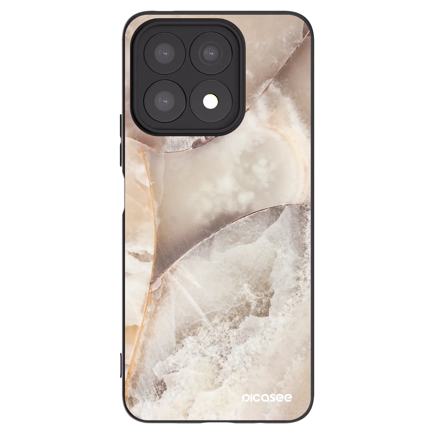 Picasee Μαύρη θήκη σιλικόνης για Honor X8a - Cream marble