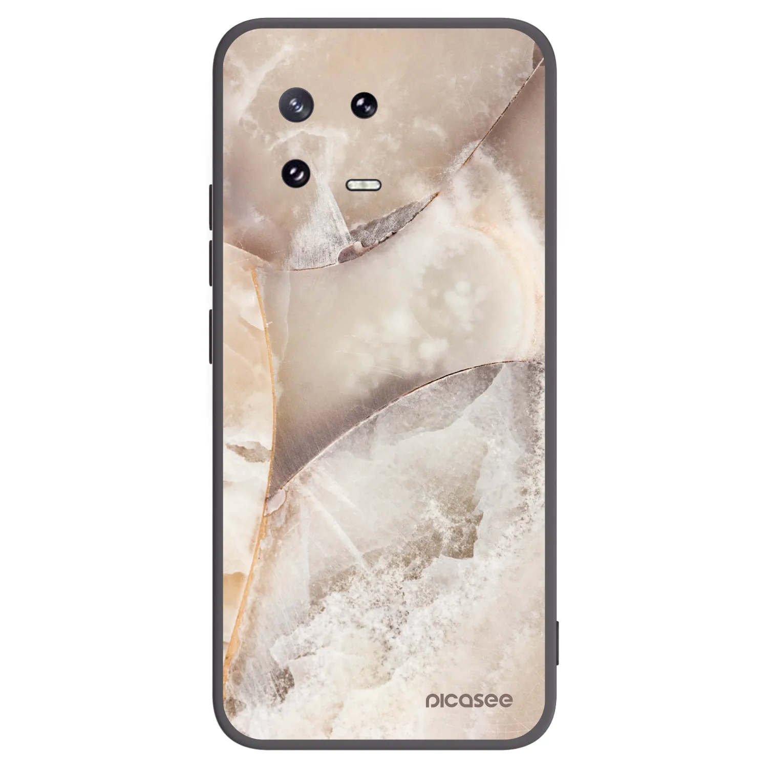 Picasee Μαύρη θήκη σιλικόνης για Xiaomi 13 Pro - Cream marble