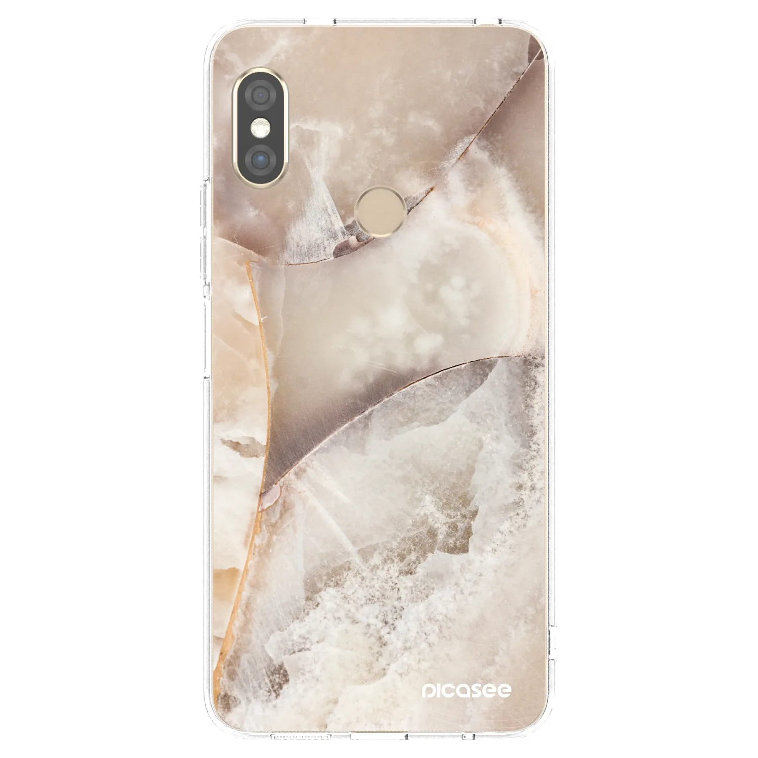 Picasee διαφανής θήκη σιλικόνης Xiaomi Redmi Note 5 Global - Cream marble