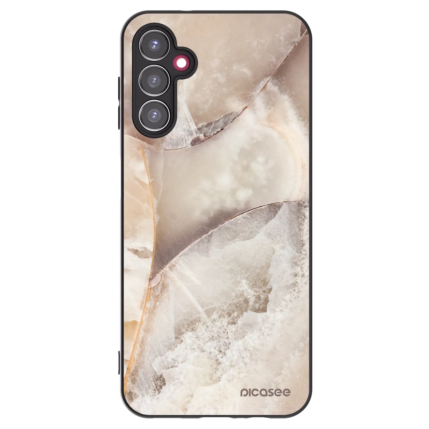 Picasee Μαύρη θήκη σιλικόνης για Samsung Galaxy A14 4G A145R - Cream marble