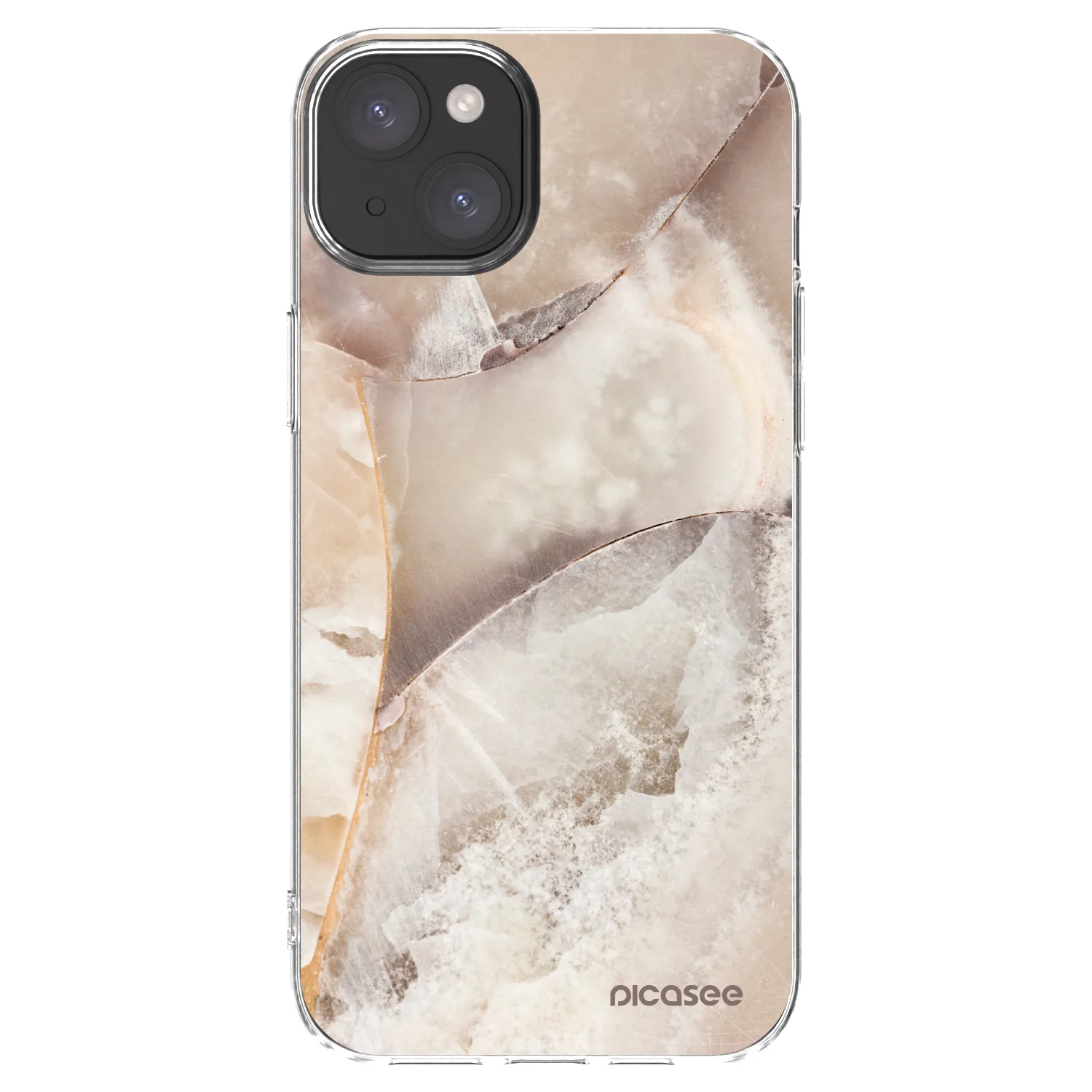 Picasee διαφανής θήκη σιλικόνης Apple iPhone 15 Plus - Cream marble