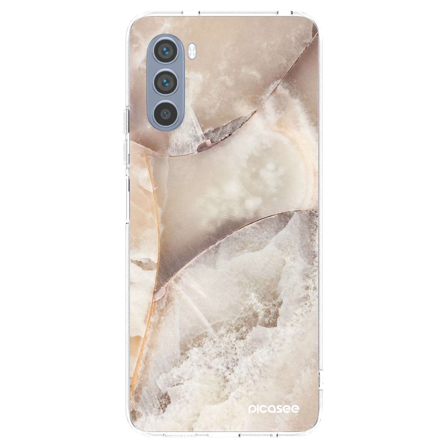 Picasee διαφανής θήκη σιλικόνης Motorola Moto G62 - Cream marble