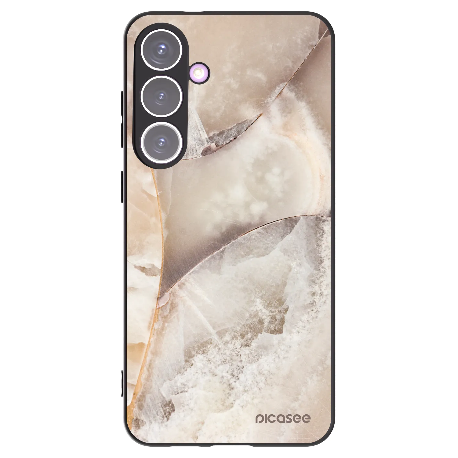 Picasee Μαύρη θήκη σιλικόνης για Samsung Galaxy S24+ S926B 5G - Cream marble