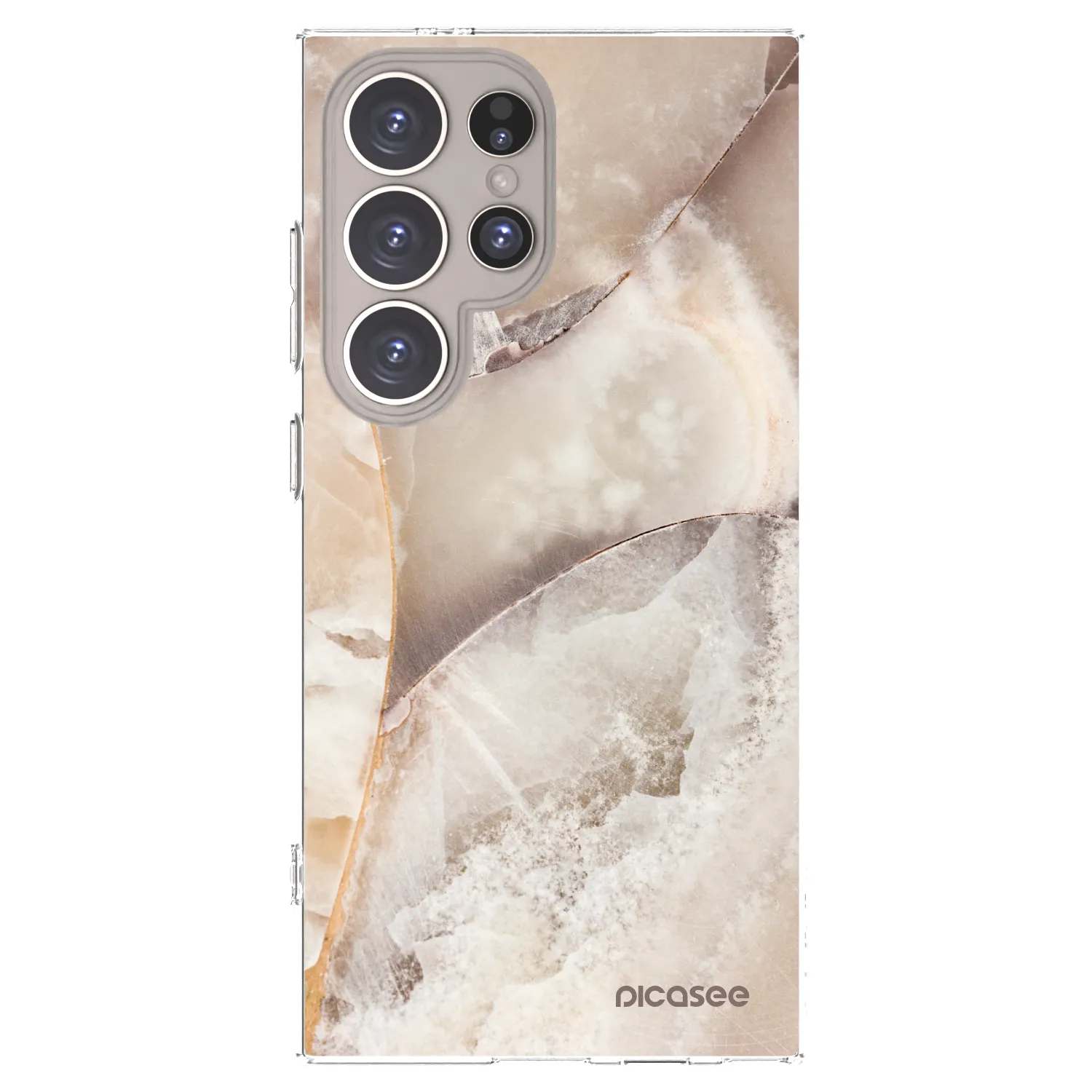 Picasee διαφανής θήκη σιλικόνης Samsung Galaxy S24 Ultra S928B 5G - Cream marble