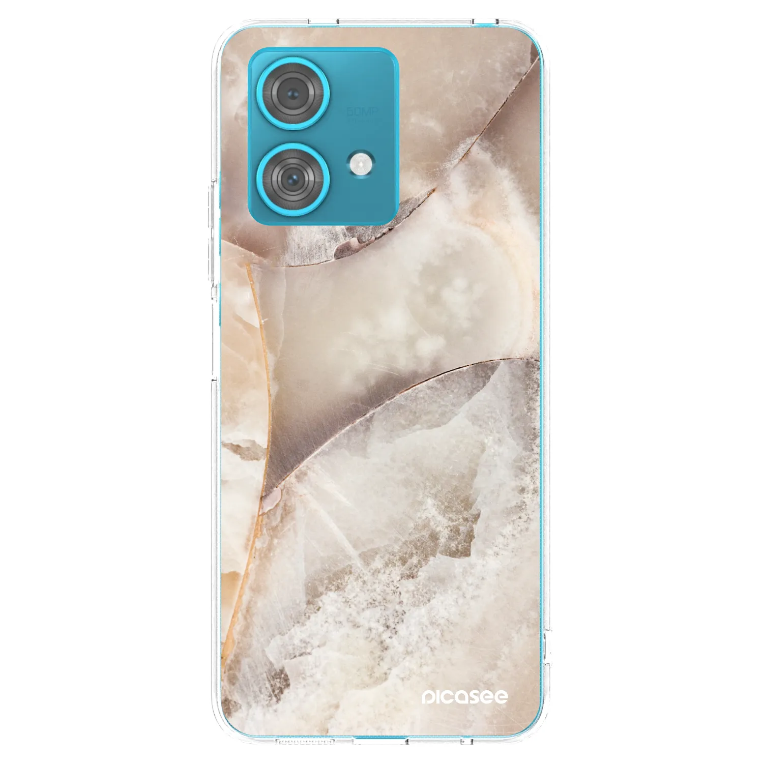 Picasee διαφανής θήκη σιλικόνης Motorola Edge 40 Neo - Cream marble