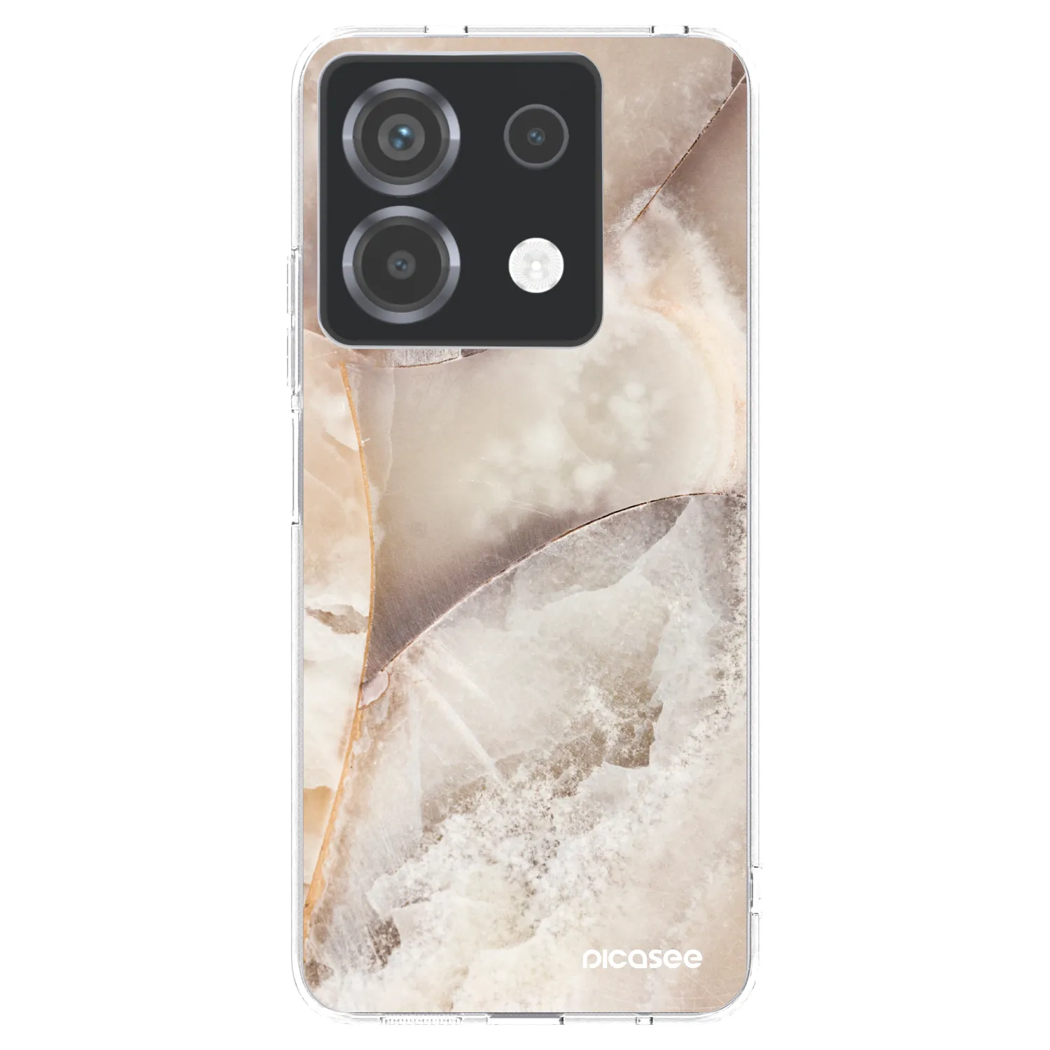 Picasee διαφανής θήκη σιλικόνης Xiaomi Poco X6 - Cream marble