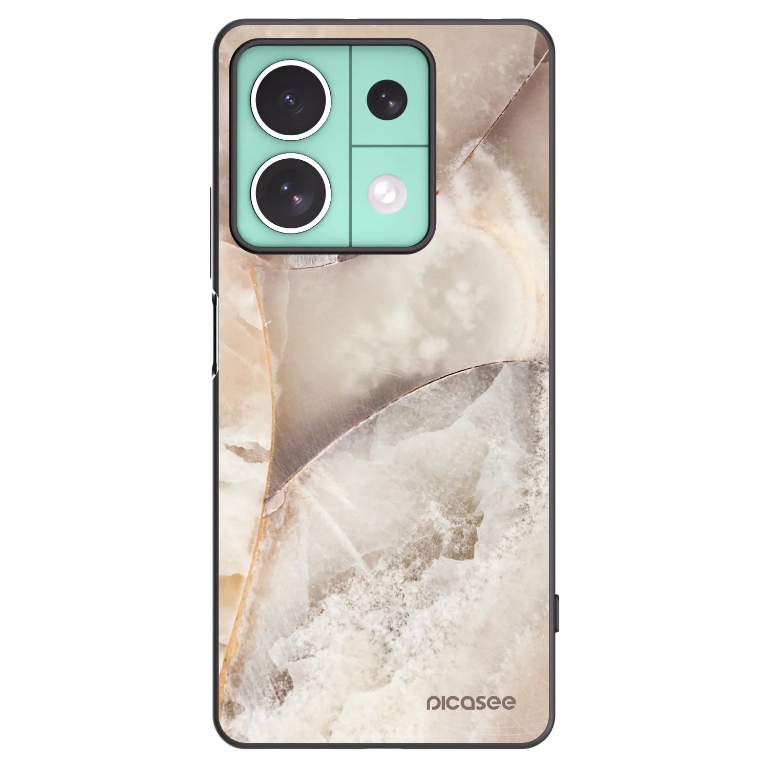 Picasee Μαύρη θήκη σιλικόνης για Xiaomi Redmi Note 13 5G - Cream marble