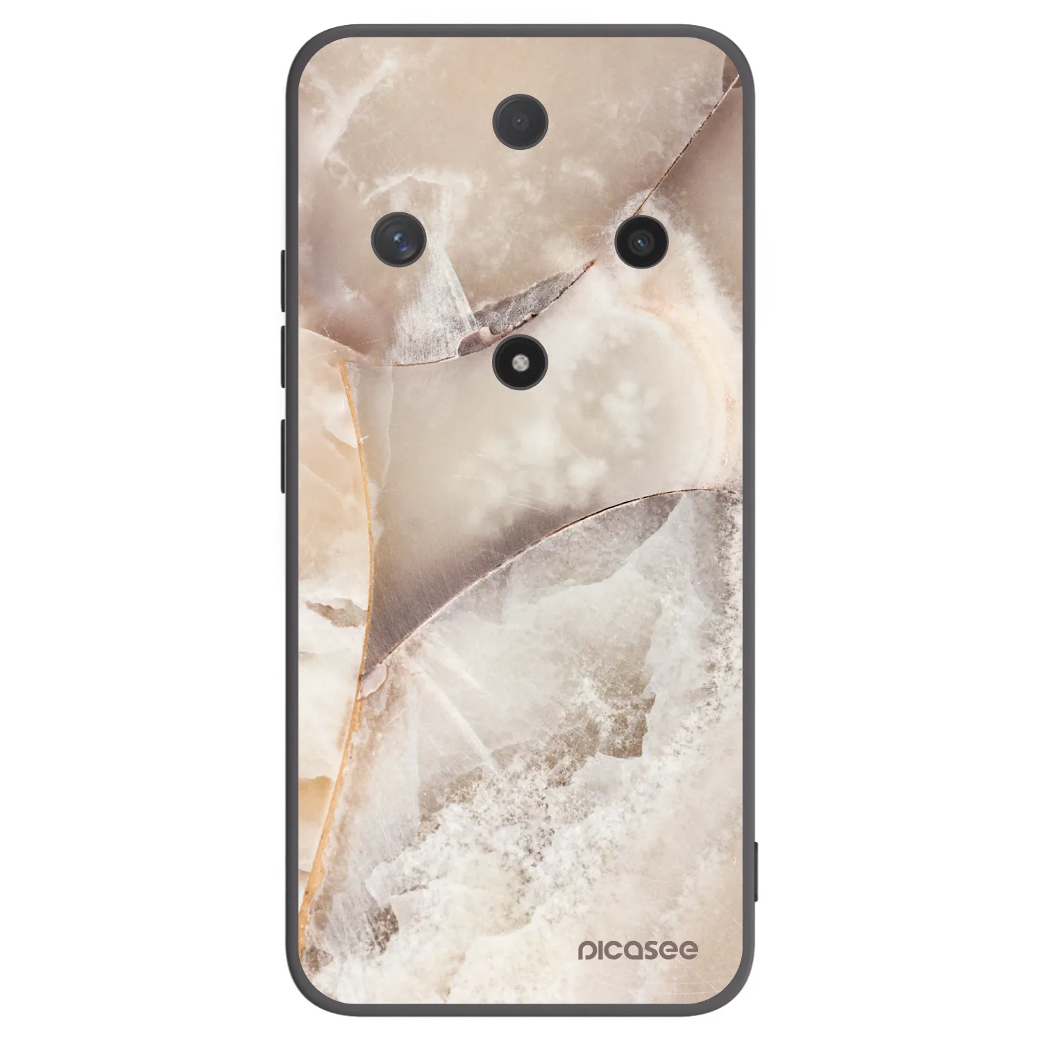 Picasee Μαύρη θήκη σιλικόνης για Honor Magic6 Lite 5G - Cream marble