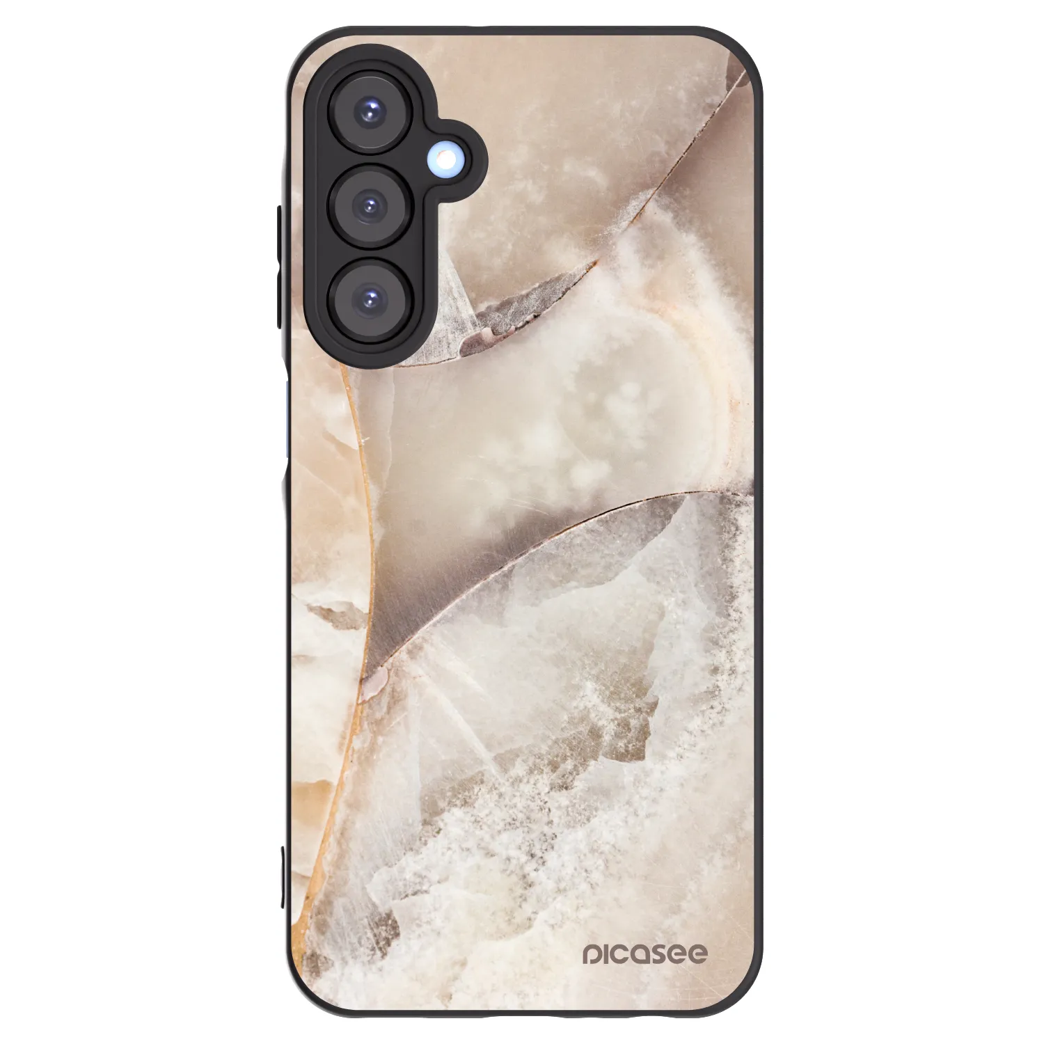 Picasee Μαύρη θήκη σιλικόνης για Samsung Galaxy A25 A256B 5G - Cream marble