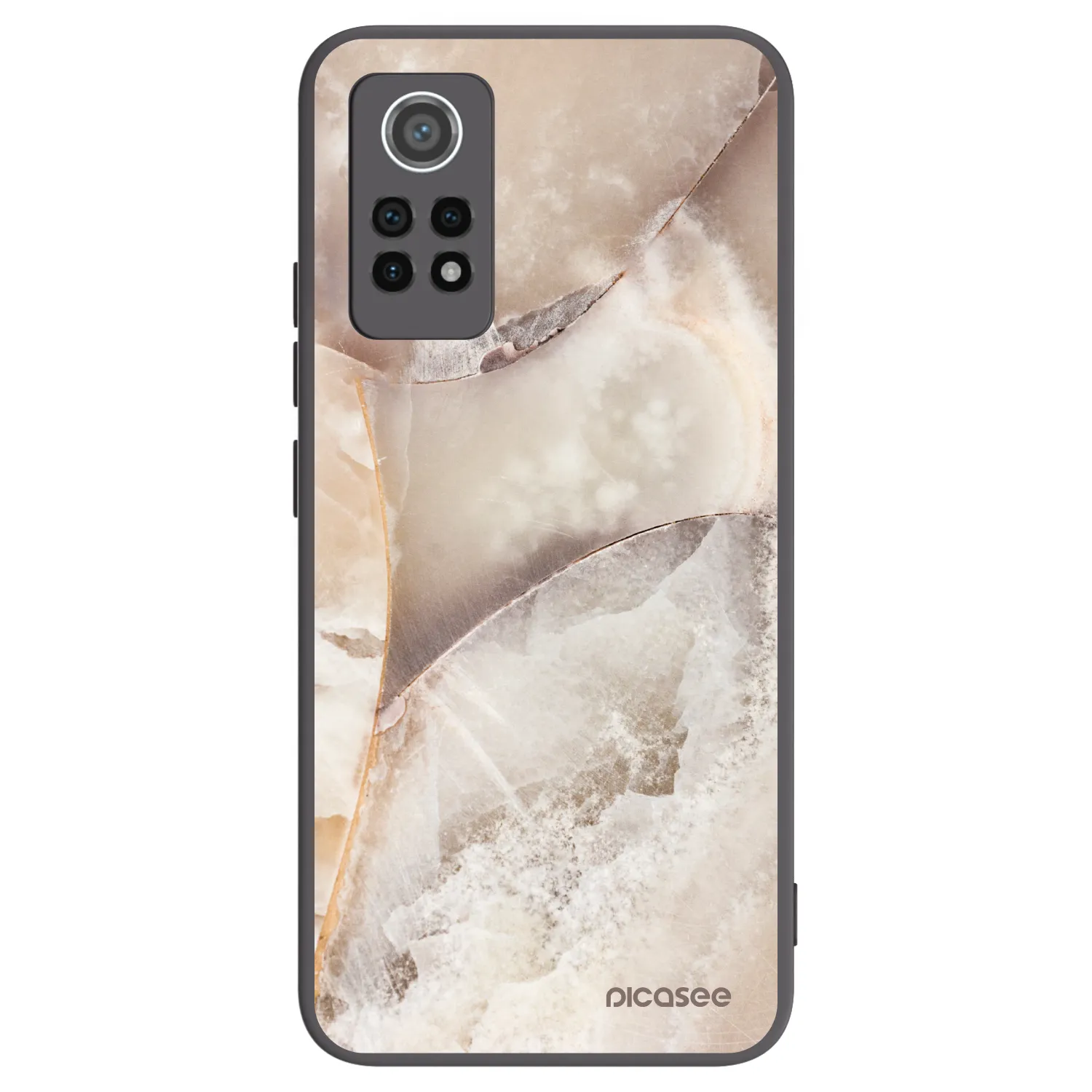Picasee Μαύρη θήκη σιλικόνης για Xiaomi Redmi Note 12 Pro 4G - Cream marble