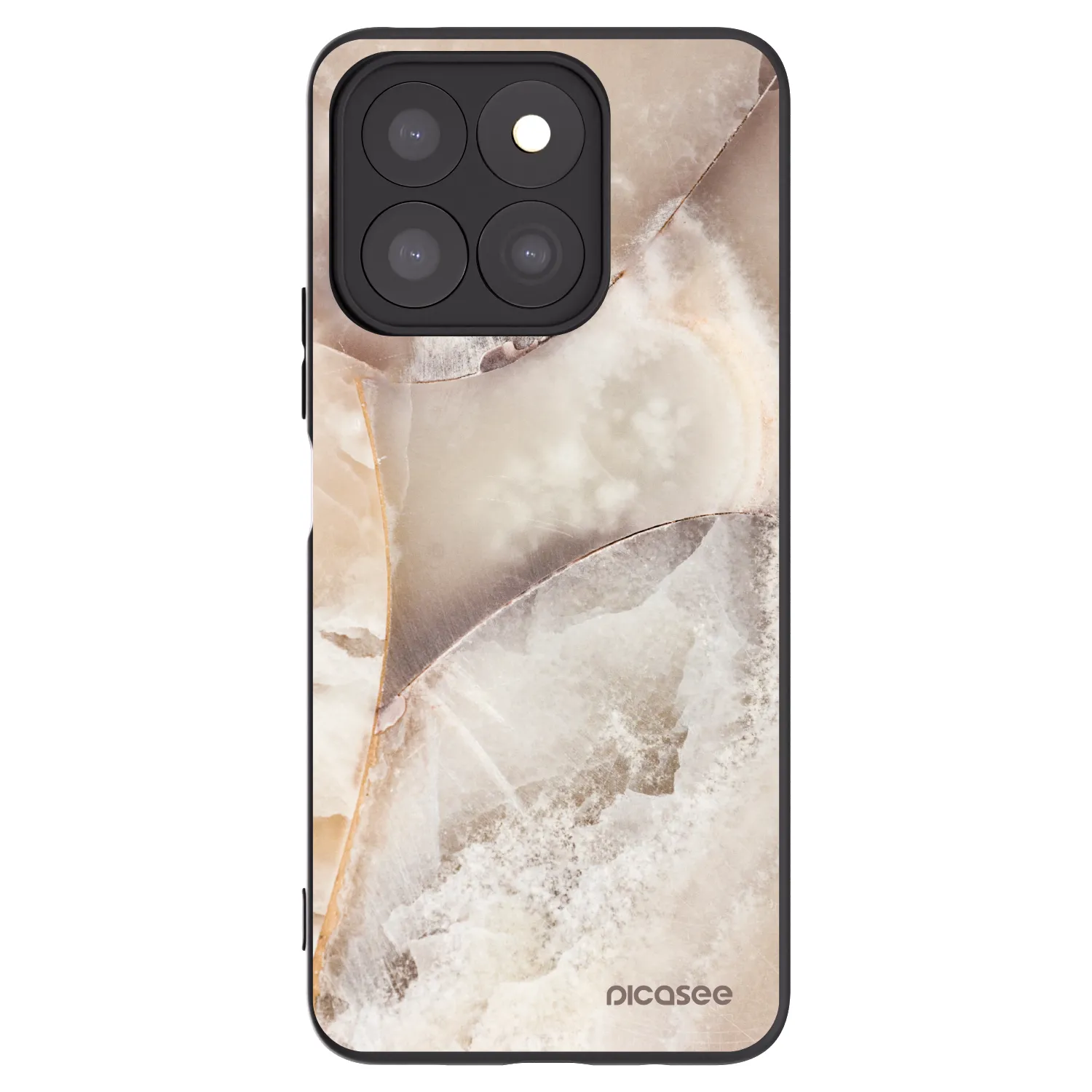Picasee Μαύρη θήκη σιλικόνης για Honor X8b - Cream marble