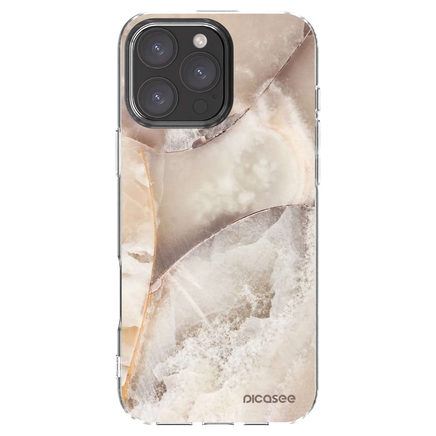 Picasee διαφανής θήκη σιλικόνης Apple iPhone 16 Pro Max - Cream marble