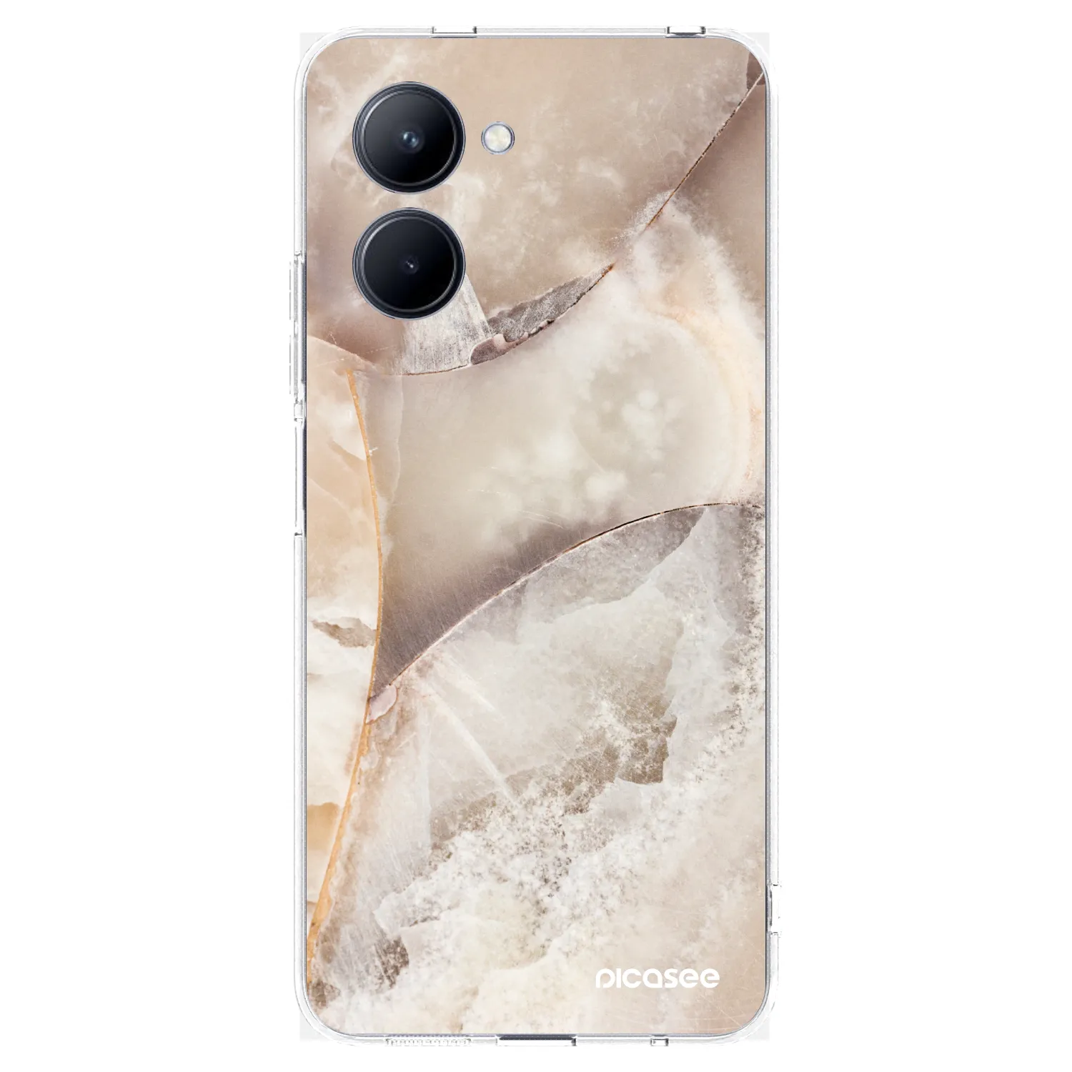 Picasee διαφανής θήκη σιλικόνης Realme C33 (2023) - Cream marble