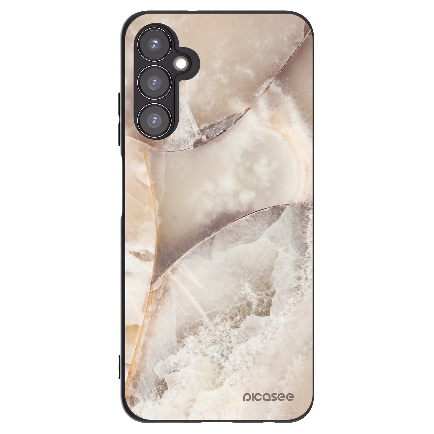 Picasee Μαύρη θήκη σιλικόνης για Samsung Galaxy A05s A057G - Cream marble