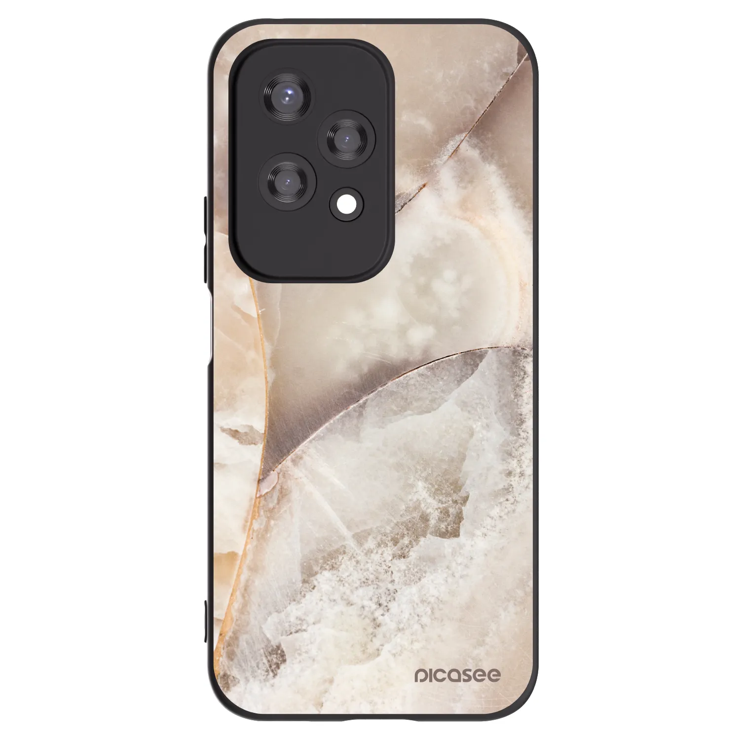 Picasee Μαύρη θήκη σιλικόνης για Honor 200 Lite - Cream marble