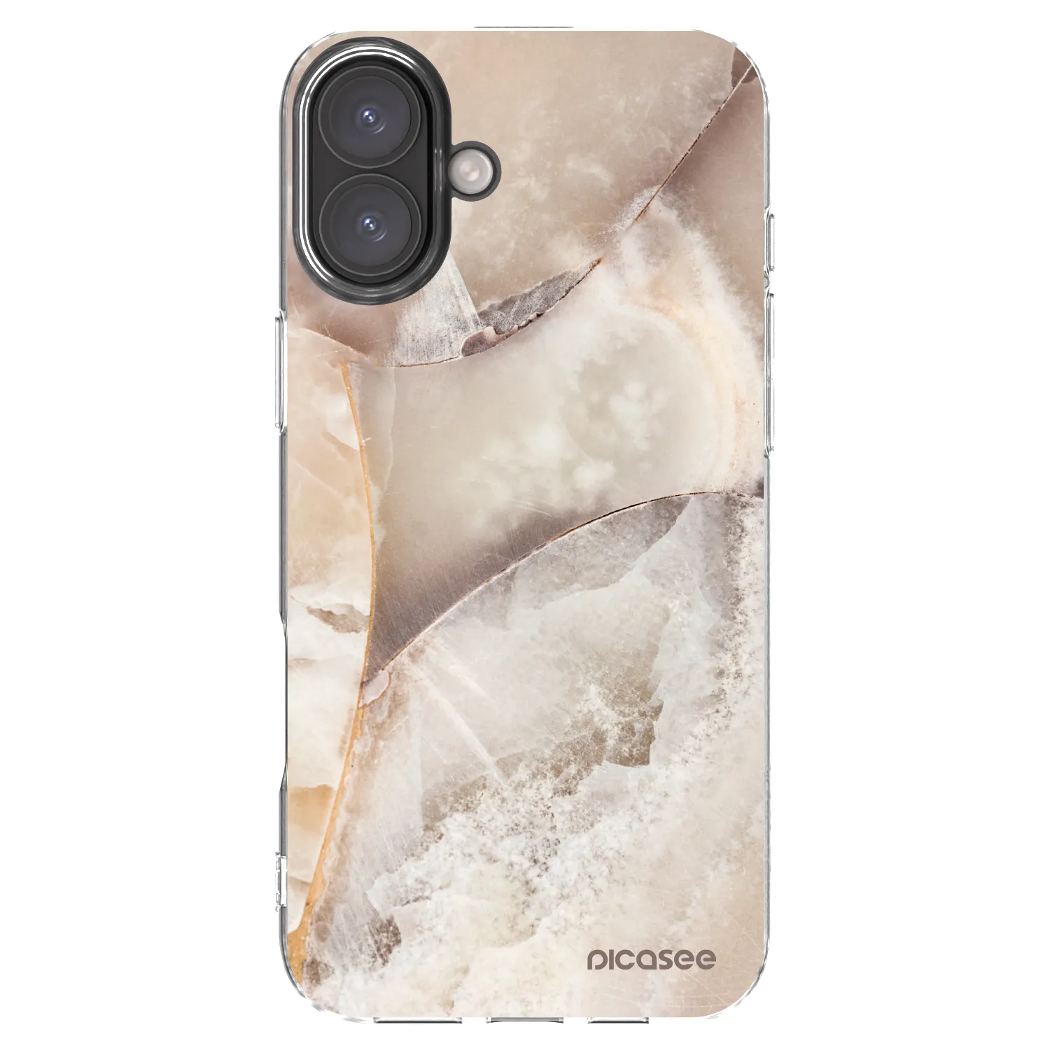 Picasee διαφανής θήκη σιλικόνης Apple iPhone 16 Plus - Cream marble