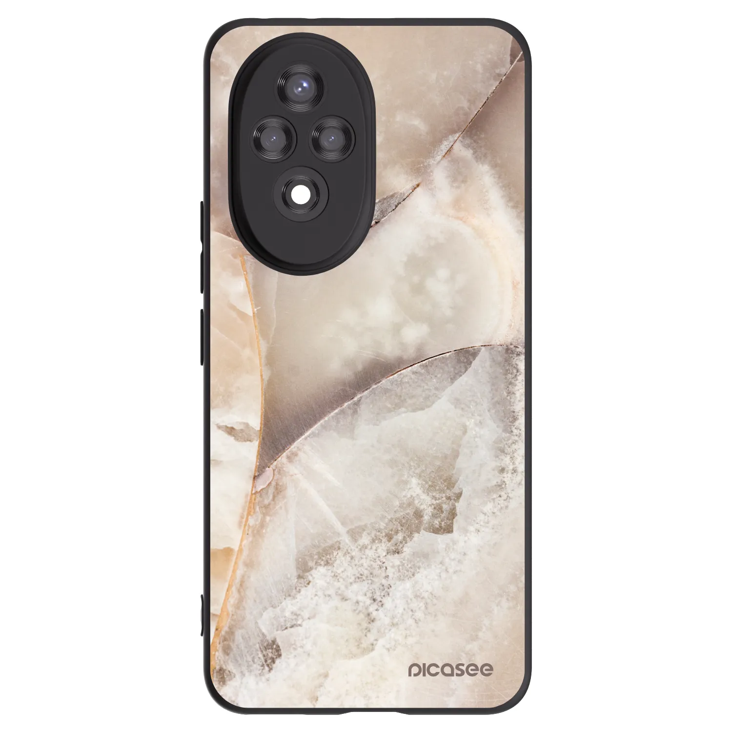 Picasee Μαύρη θήκη σιλικόνης για Honor 200 5G - Cream marble