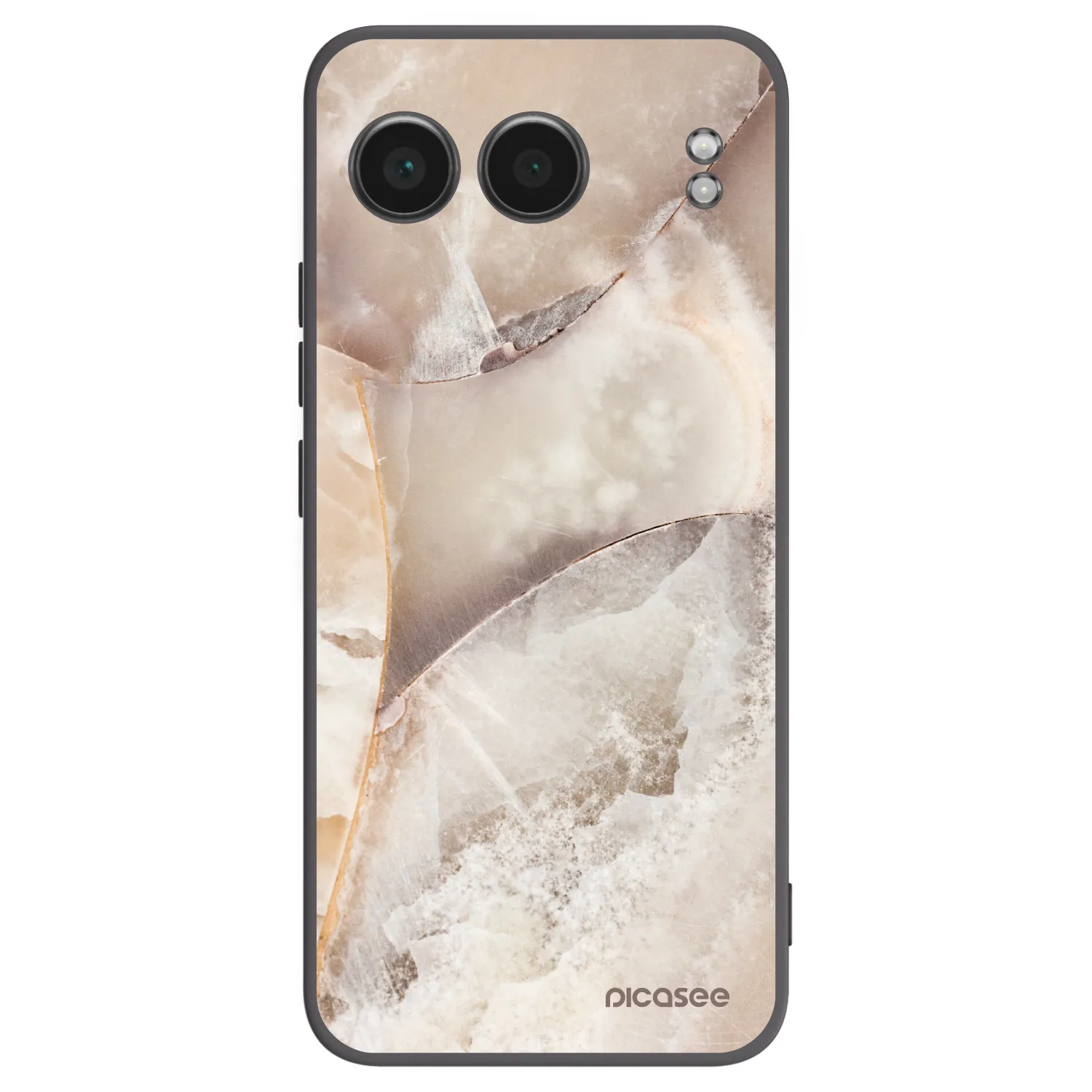 Picasee Μαύρη θήκη σιλικόνης για OnePlus Nord 4 - Cream marble