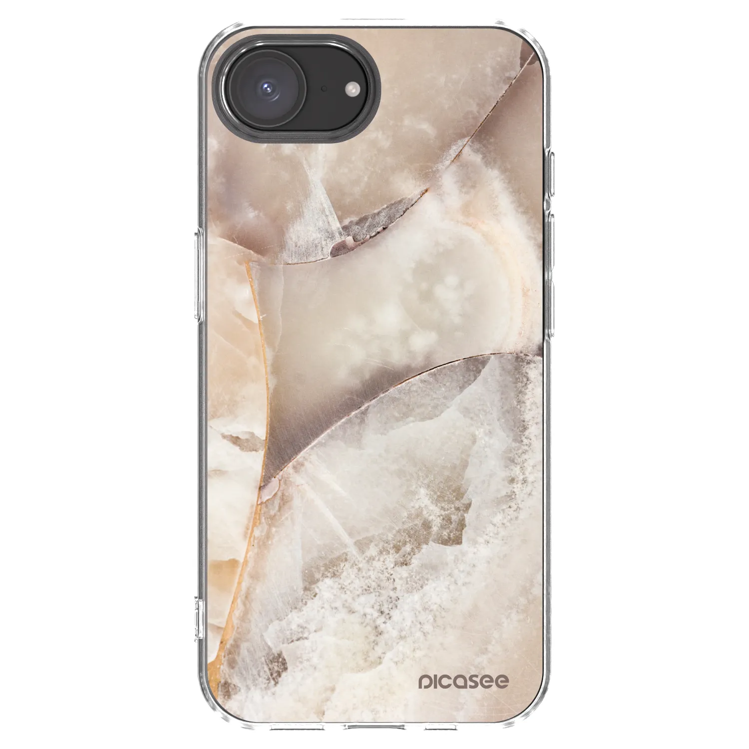 Picasee διαφανής θήκη σιλικόνης Apple iPhone 16e - Cream marble