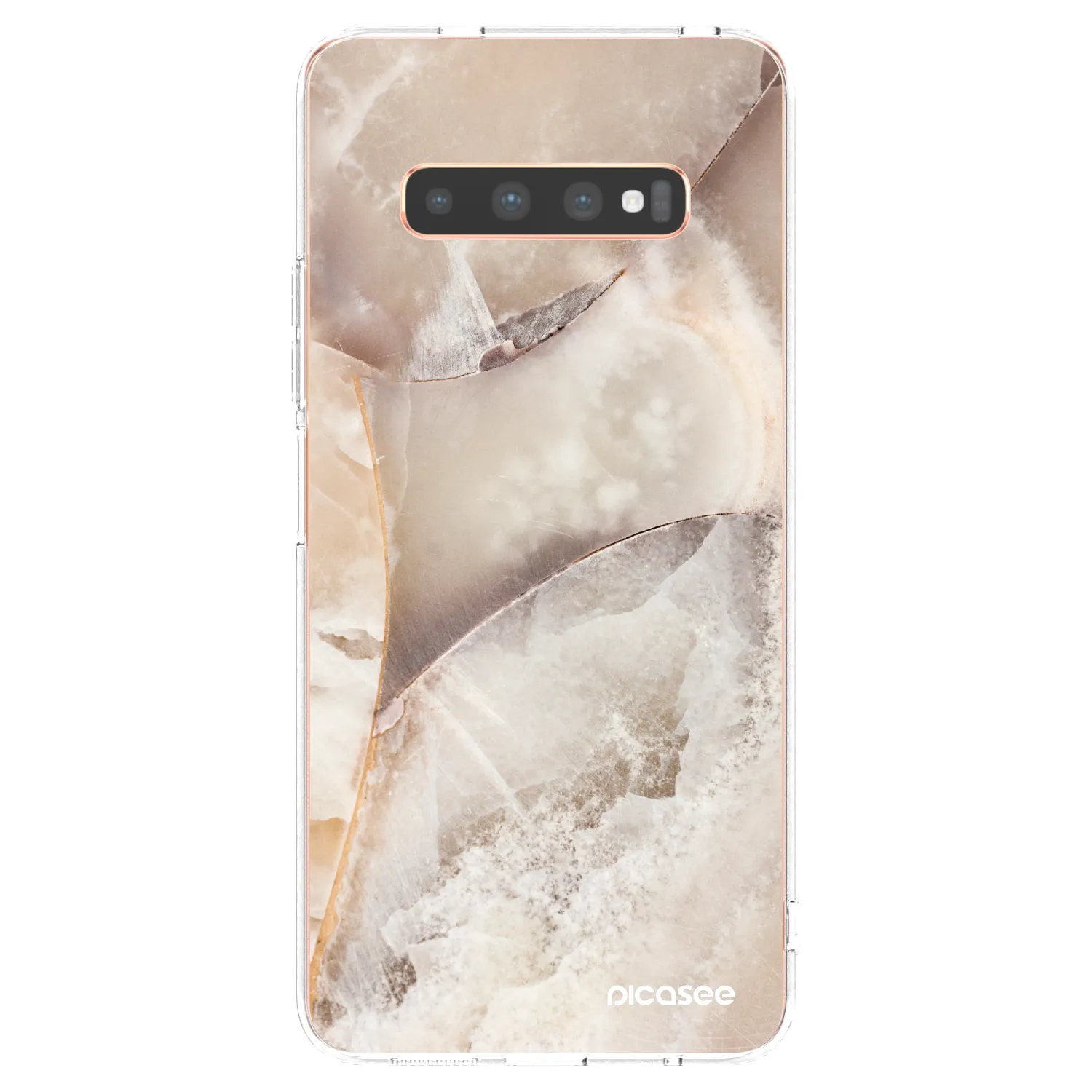 Picasee διαφανής θήκη σιλικόνης Samsung Galaxy S10 Plus G975 - Cream marble