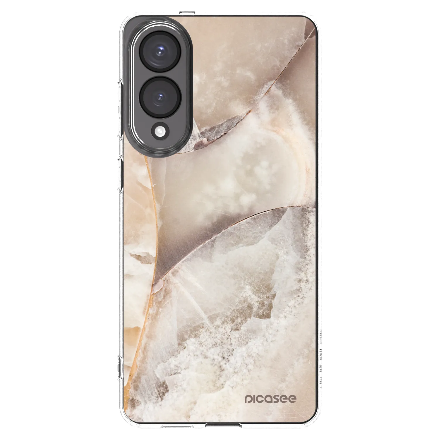 Picasee διαφανής θήκη σιλικόνης Samsung Galaxy S25 Edge 5G - Cream marble