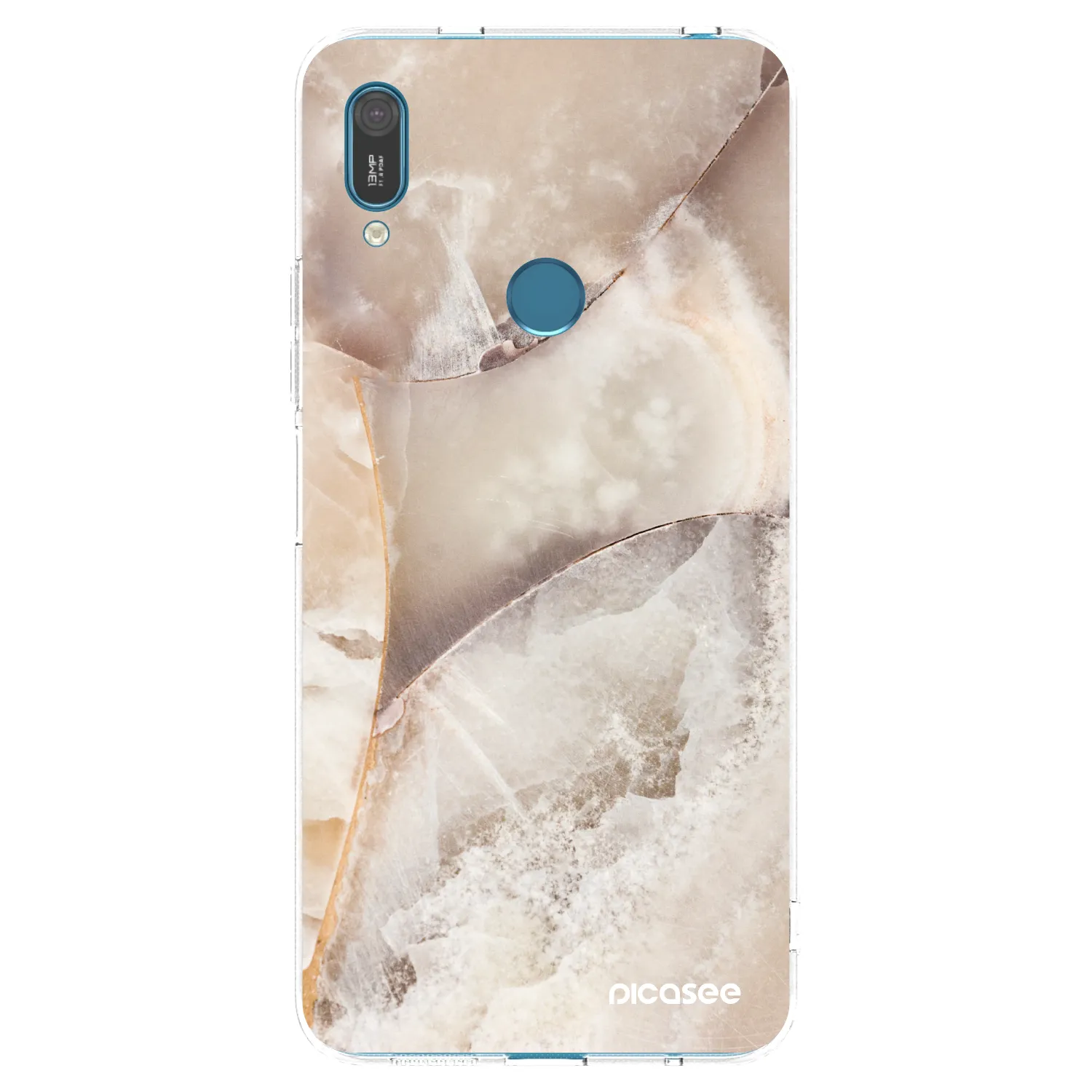 Picasee διαφανής θήκη σιλικόνης Huawei Y7 2019 - Cream marble