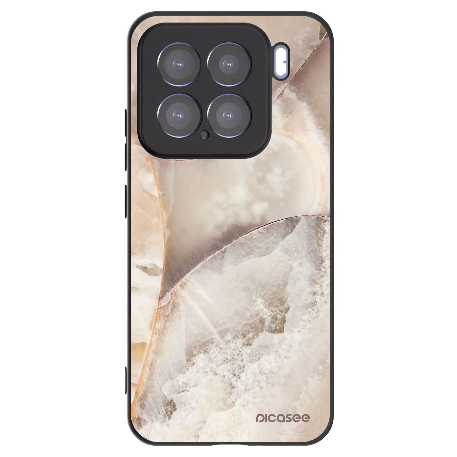 Picasee Μαύρη θήκη σιλικόνης για Xiaomi 15 - Cream marble