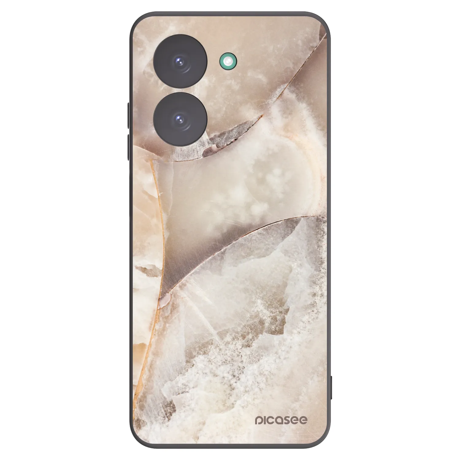 Picasee Μαύρη θήκη σιλικόνης για Xiaomi Redmi A5 - Cream marble
