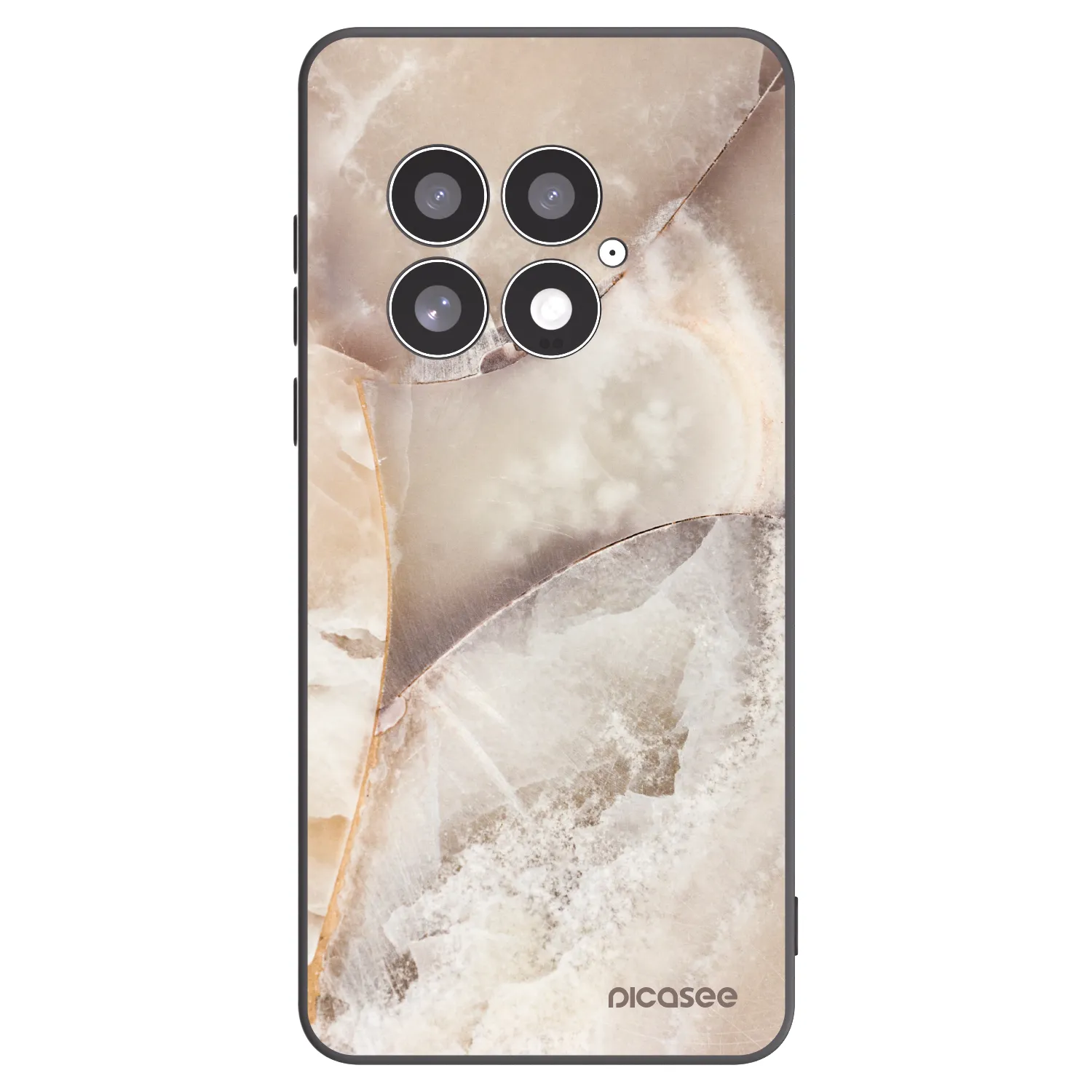 Picasee Μαύρη θήκη σιλικόνης για OnePlus 13 5G - Cream marble