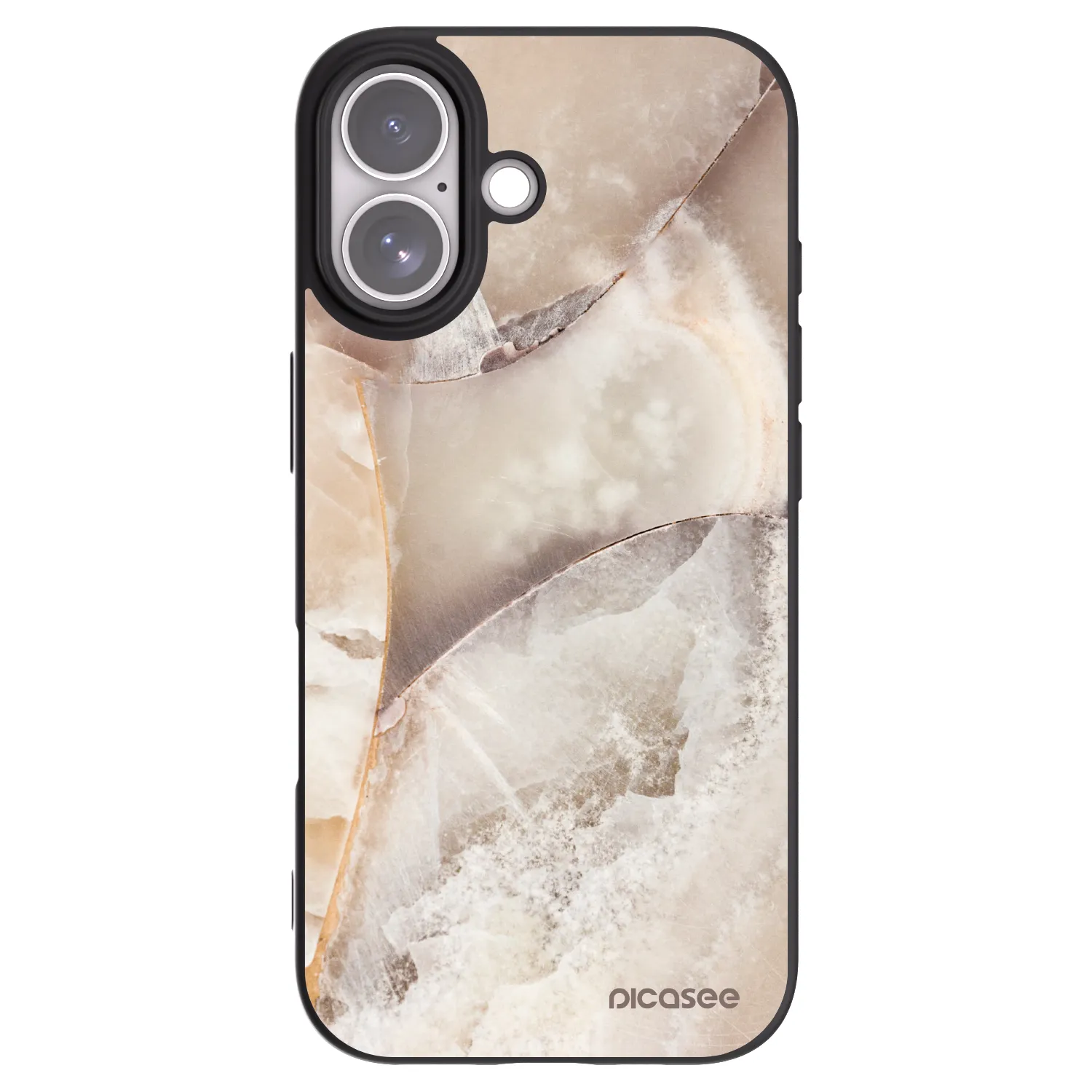 Picasee Μαύρη θήκη σιλικόνης για Apple iPhone 17 - Cream marble