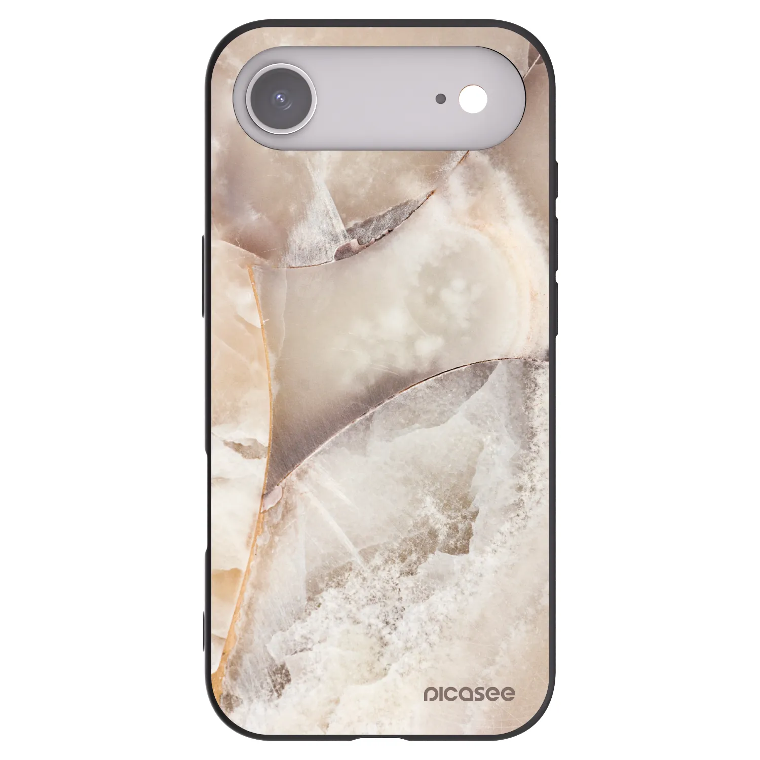 Picasee Μαύρη θήκη σιλικόνης για Apple iPhone Air - Cream marble