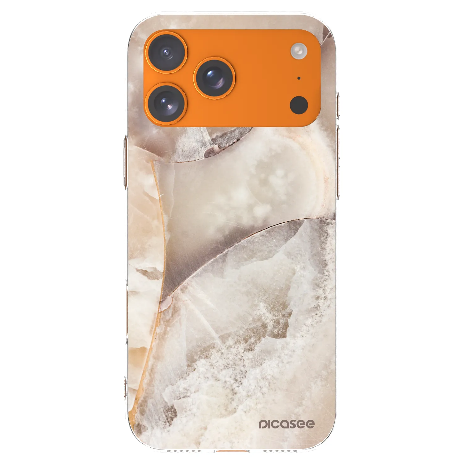 Picasee διαφανής θήκη σιλικόνης Apple iPhone 17 Pro Max - Cream marble