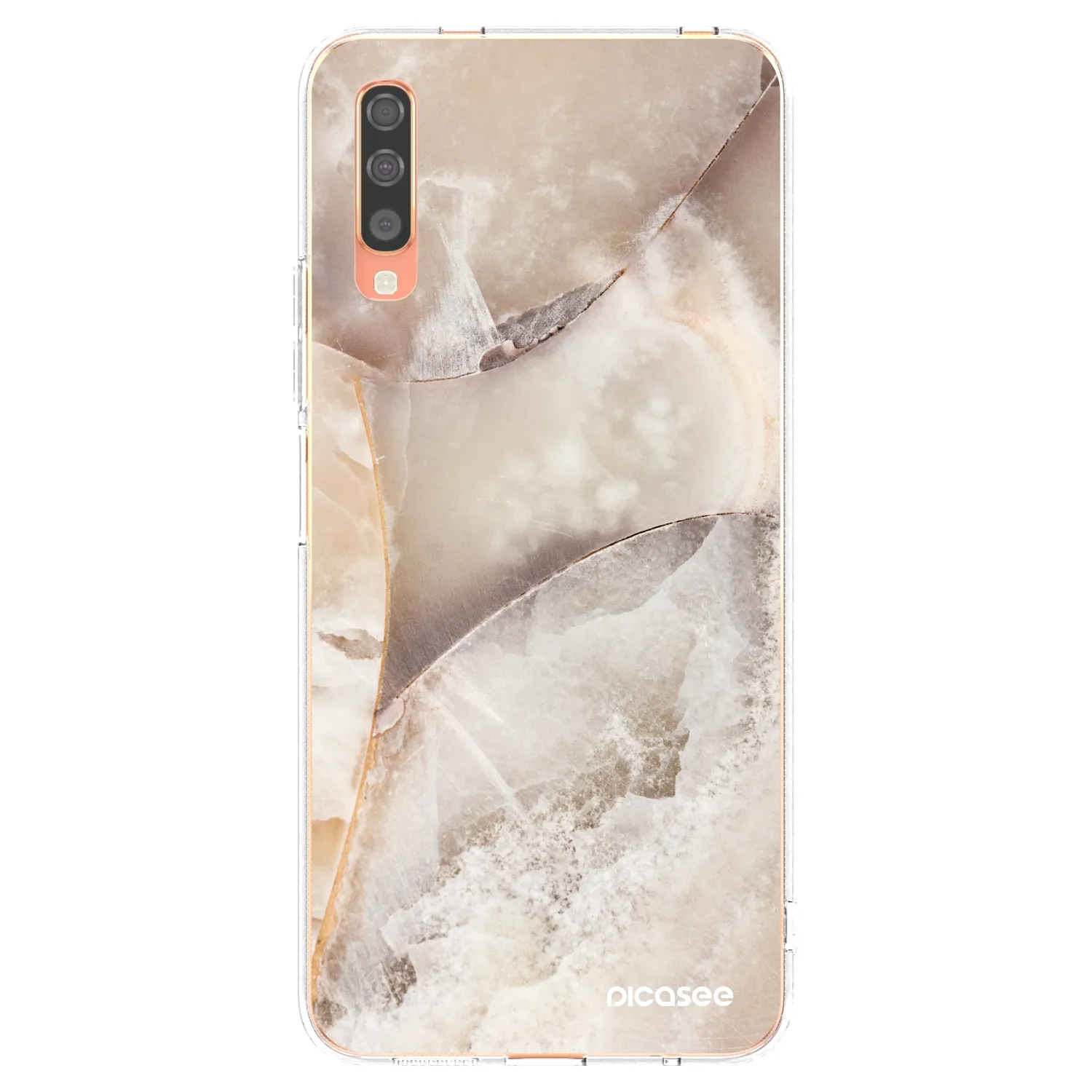 Picasee διαφανής θήκη σιλικόνης Samsung Galaxy A70 A705F - Cream marble