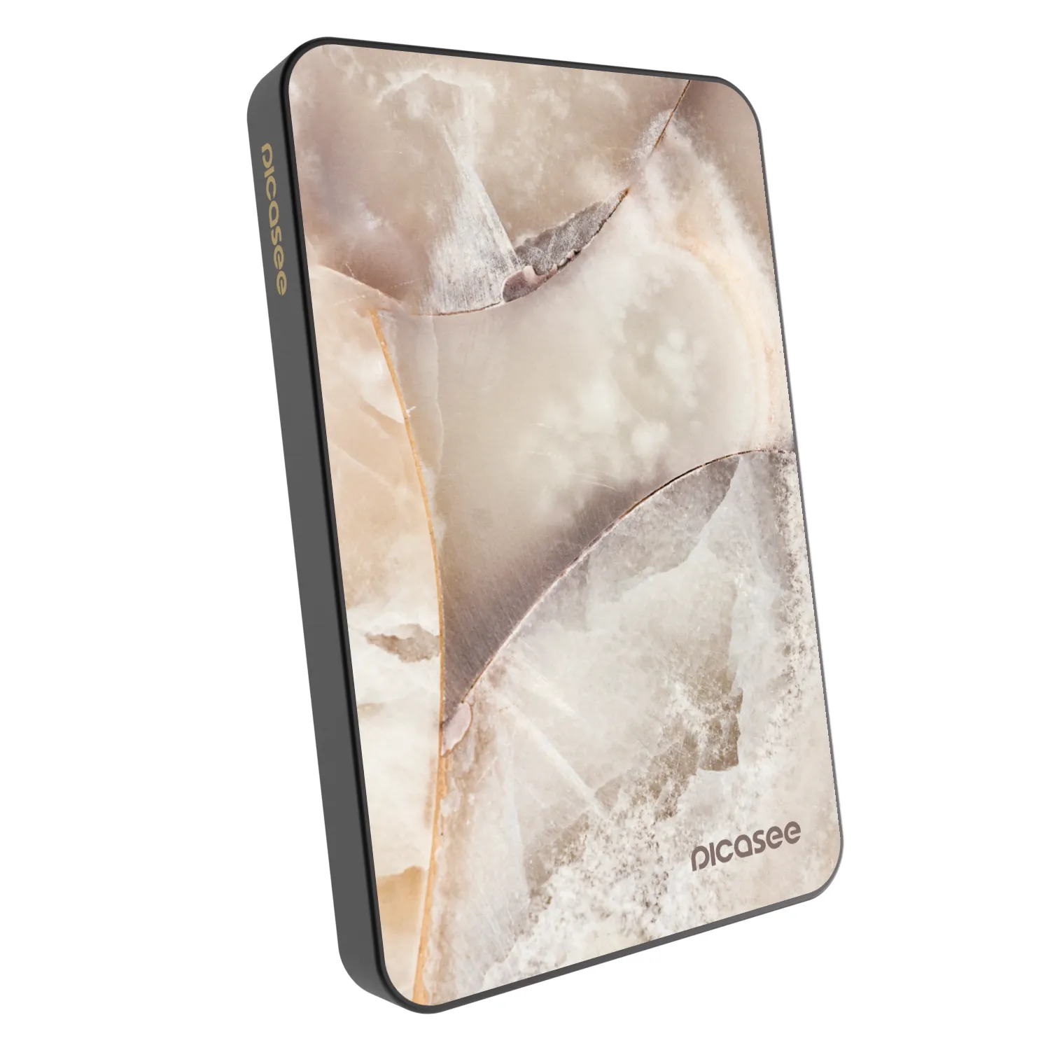 Picasee Powerbank με MagSafe 5 000 mAh Γκρί - Cream marble