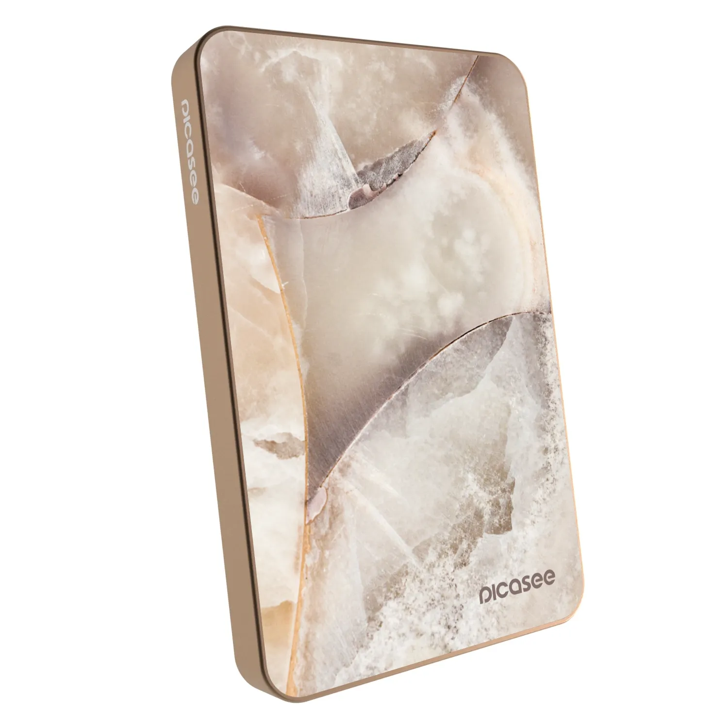 Picasee Powerbank με MagSafe 5 000 mAh Χρυσαφένιος - Cream marble