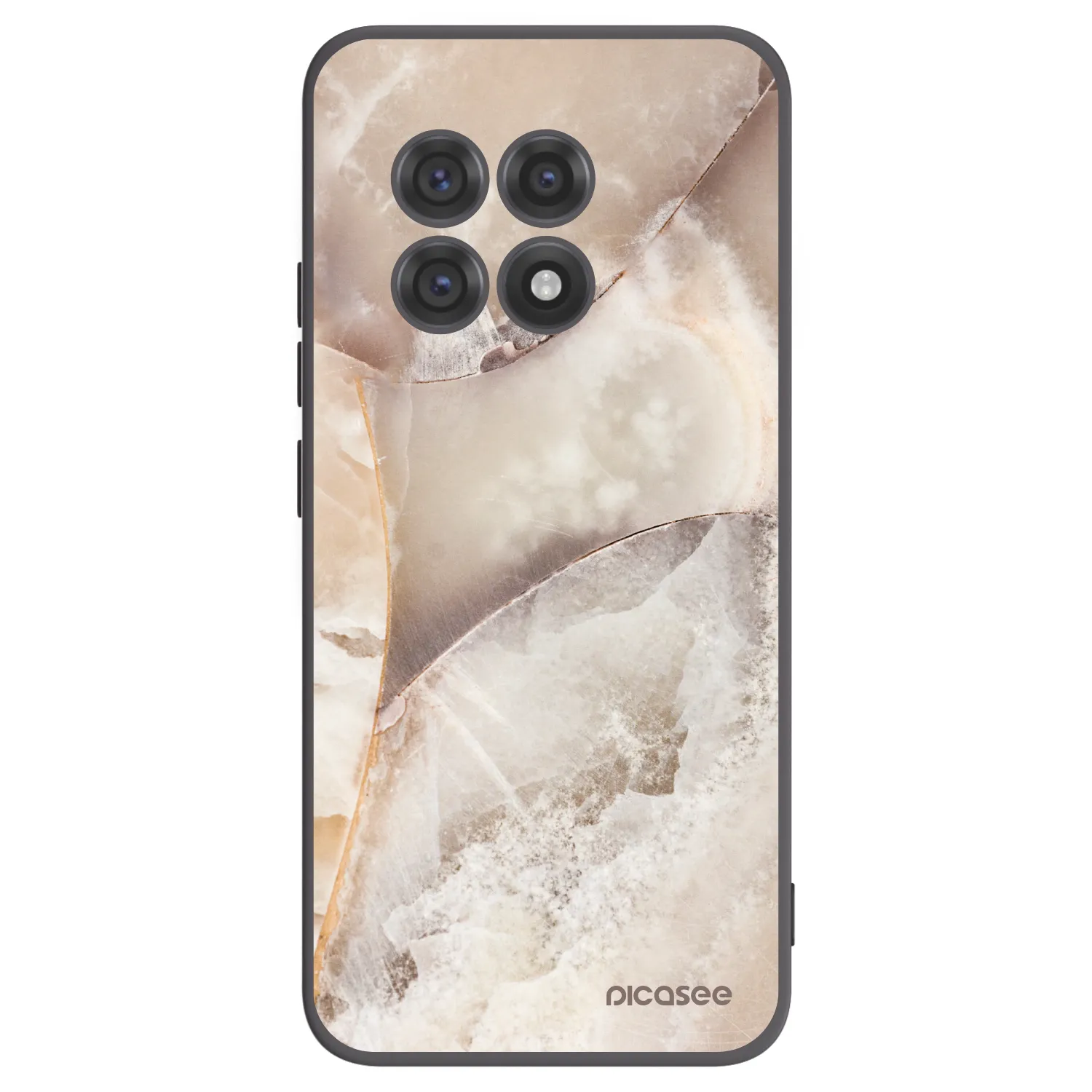 Picasee Μαύρη θήκη σιλικόνης για OnePlus 13R 5G - Cream marble