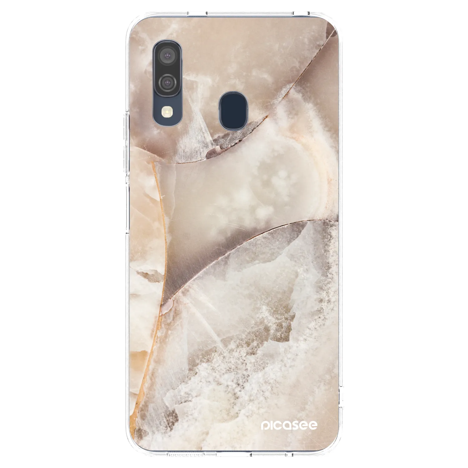 Picasee διαφανής θήκη σιλικόνης Samsung Galaxy A40 A405F - Cream marble