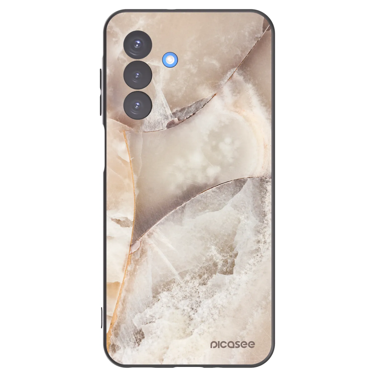 Picasee Μαύρη θήκη σιλικόνης για Samsung Galaxy A17 5G - Cream marble