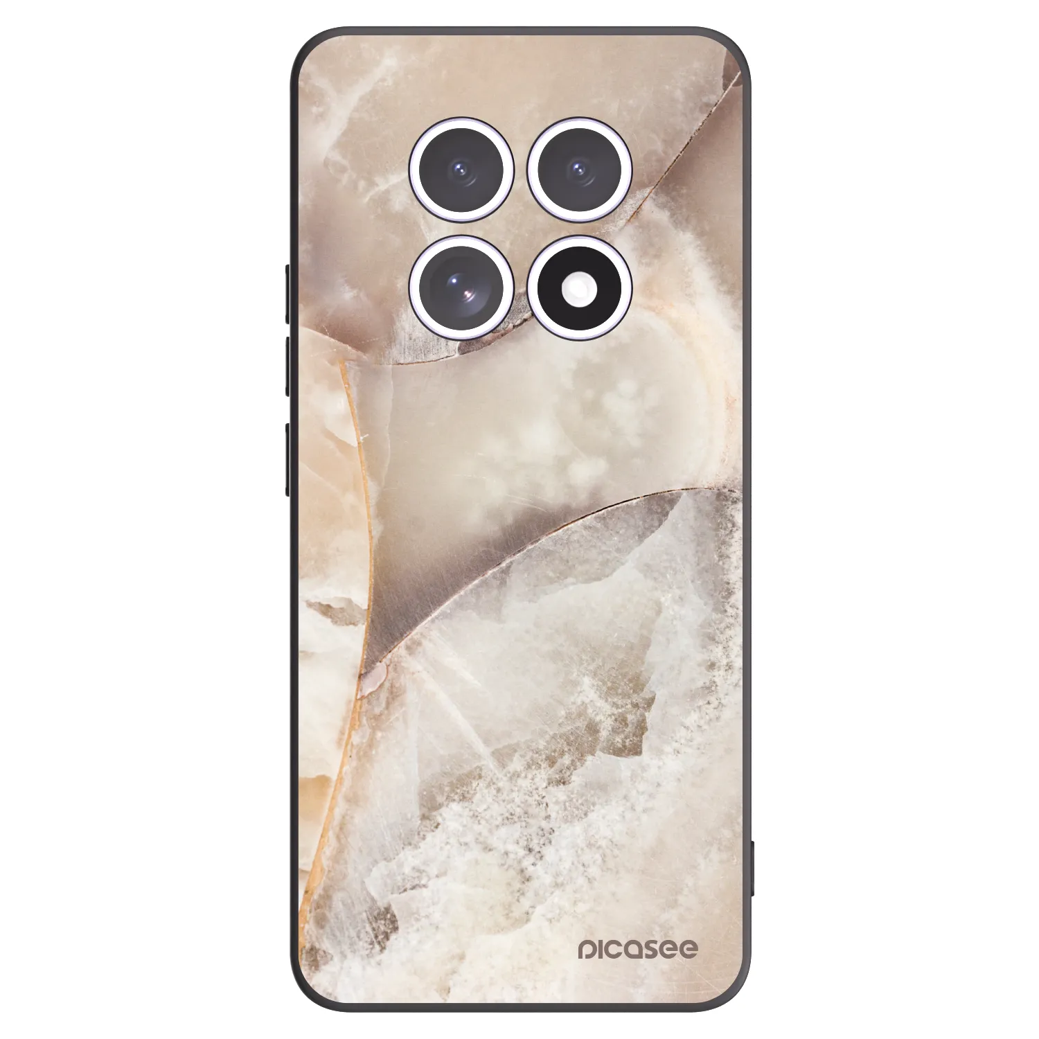 Picasee Μαύρη θήκη σιλικόνης για Xiaomi Redmi Note 15 - Cream marble