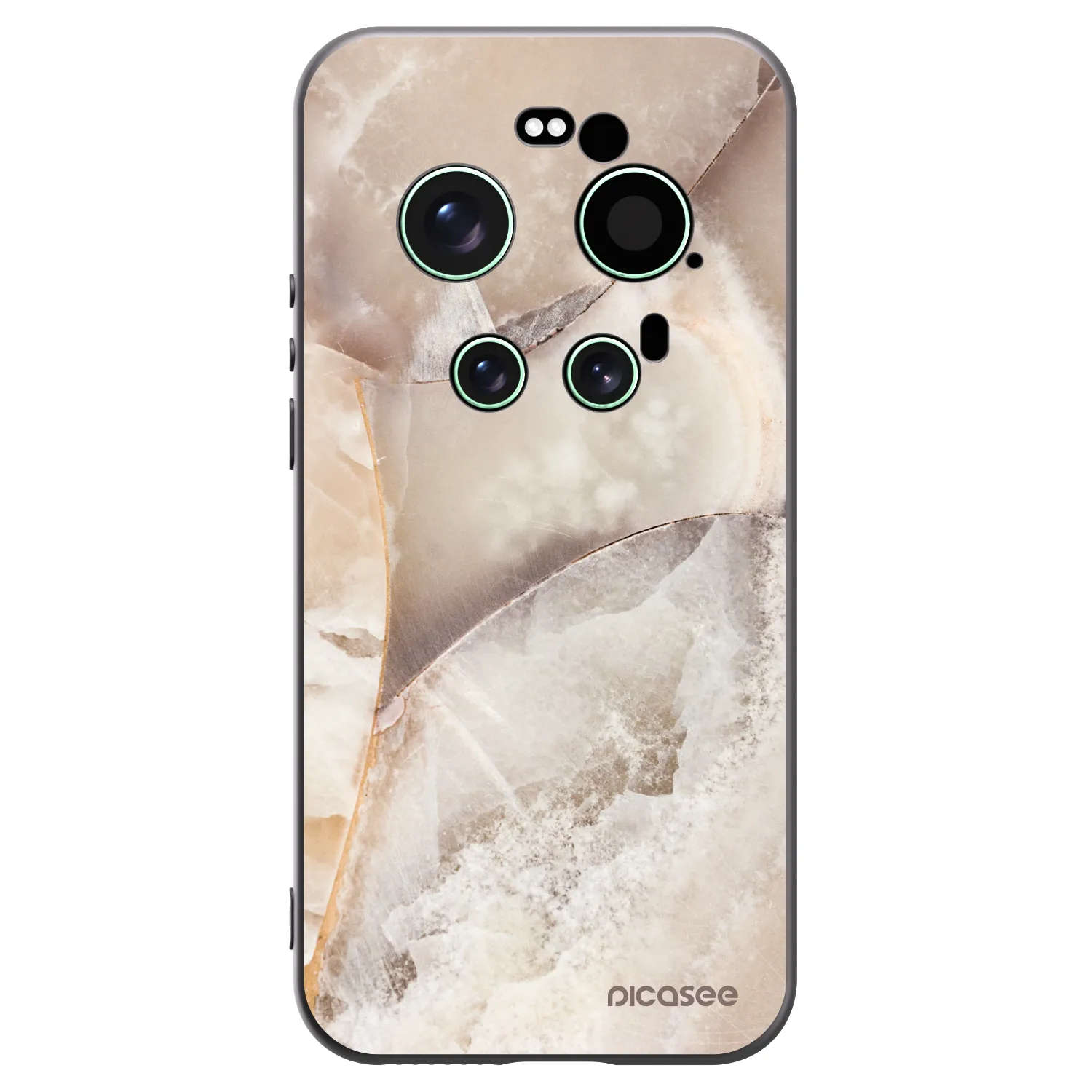 Picasee Μαύρη θήκη σιλικόνης για Xiaomi 17 Ultra - Cream marble