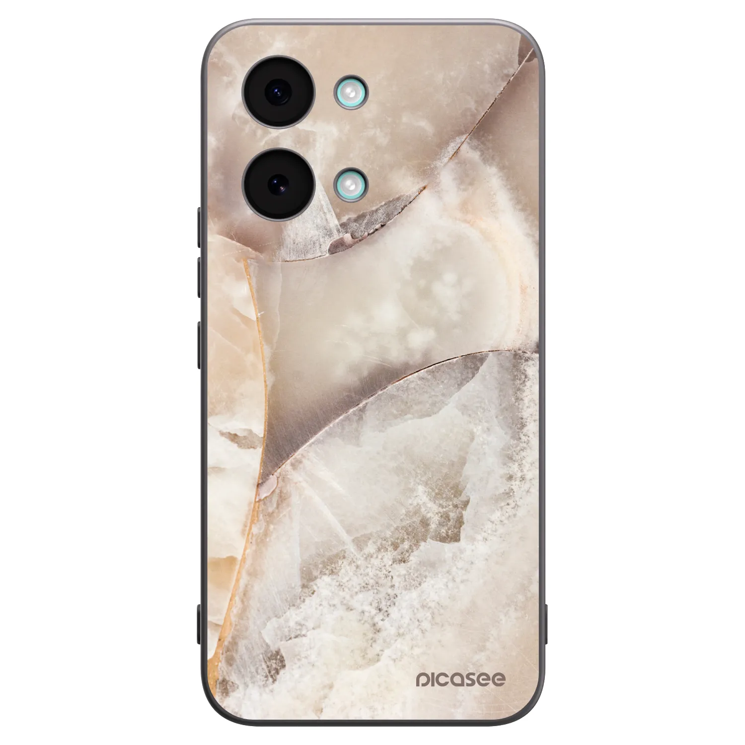 Picasee Μαύρη θήκη σιλικόνης για Xiaomi Poco X8 Pro Max - Cream marble