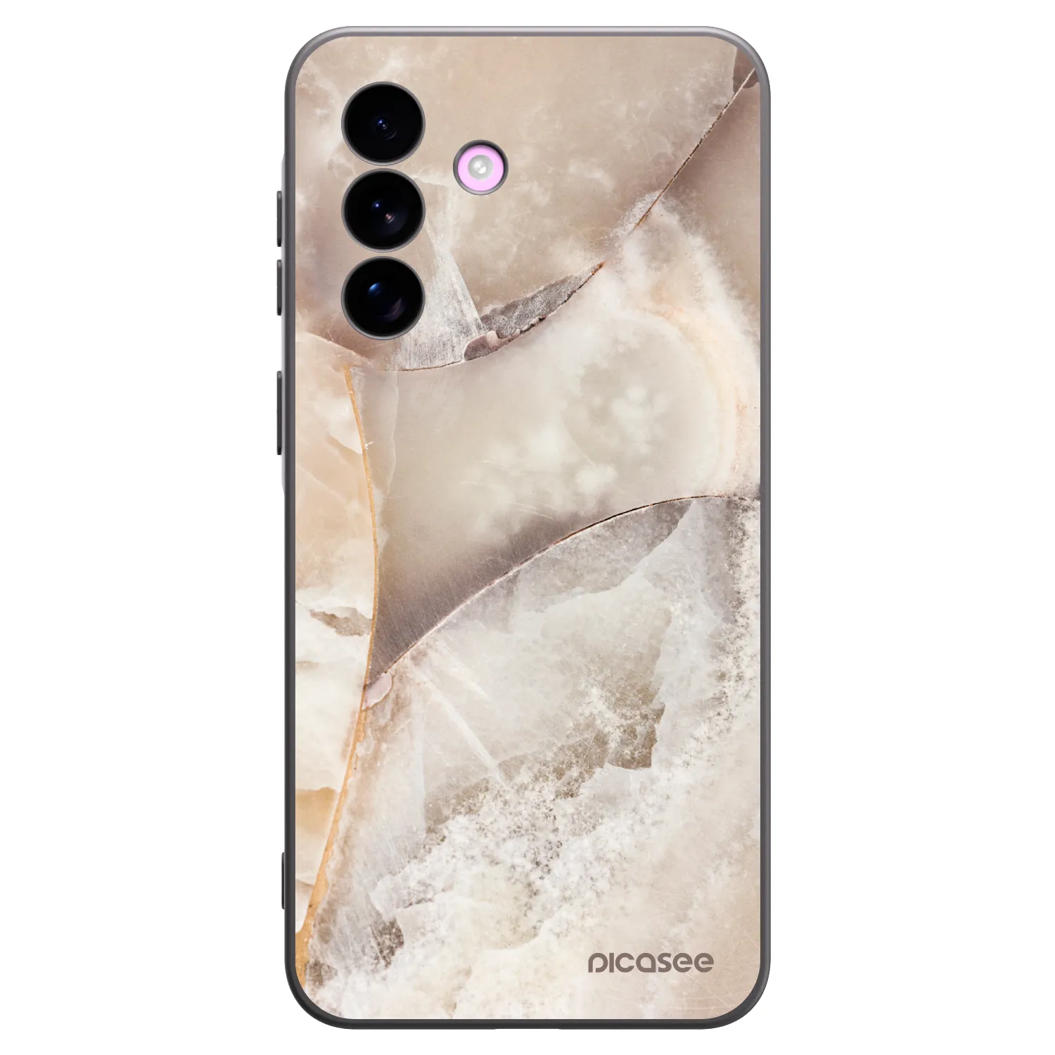 Picasee Μαύρη θήκη σιλικόνης για Samsung Galaxy A57 5G - Cream marble