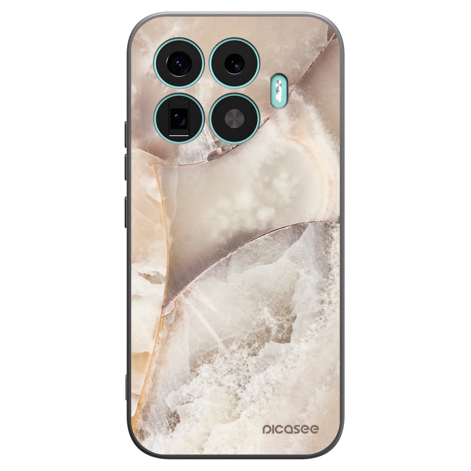 Picasee Μαύρη θήκη σιλικόνης για Xiaomi 17T - Cream marble
