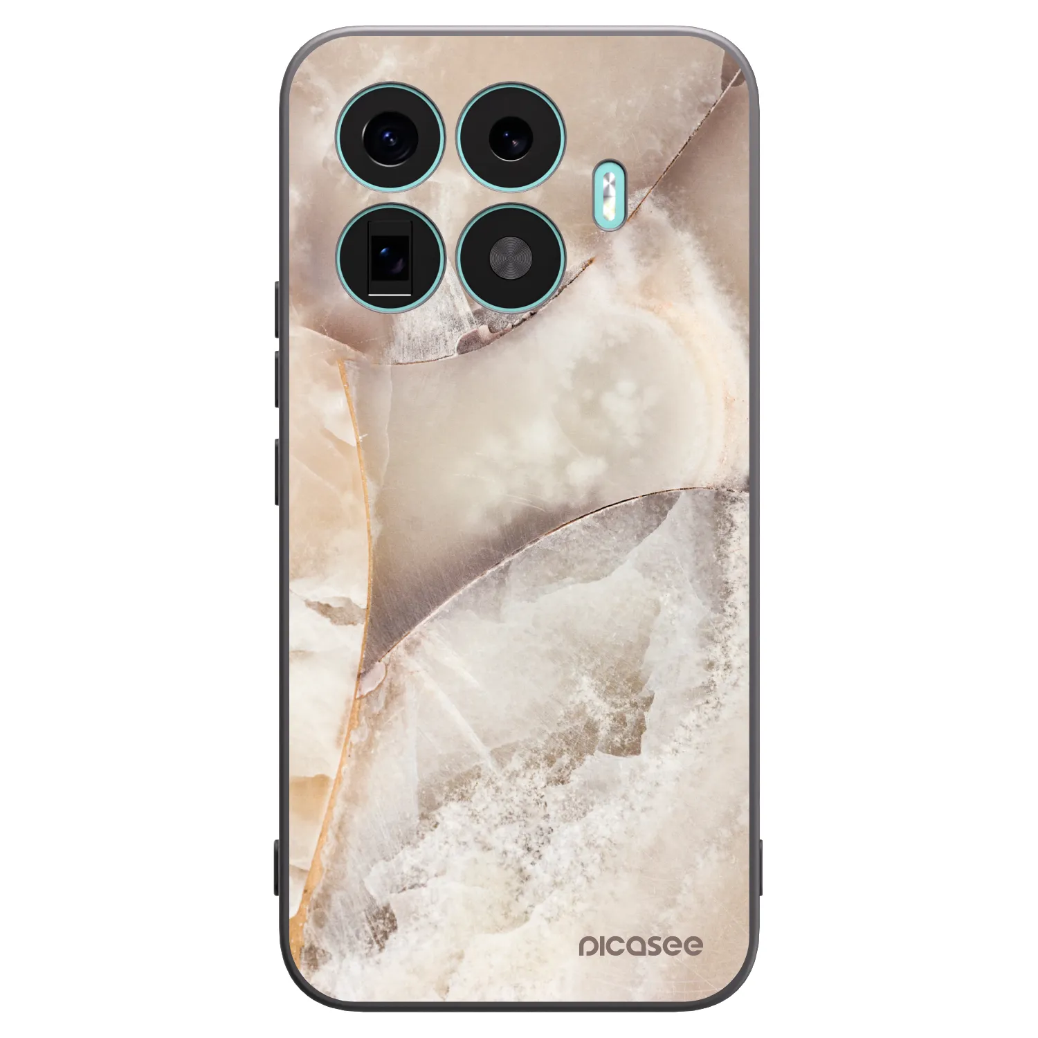 Picasee Μαύρη θήκη σιλικόνης για Xiaomi 17T Pro - Cream marble